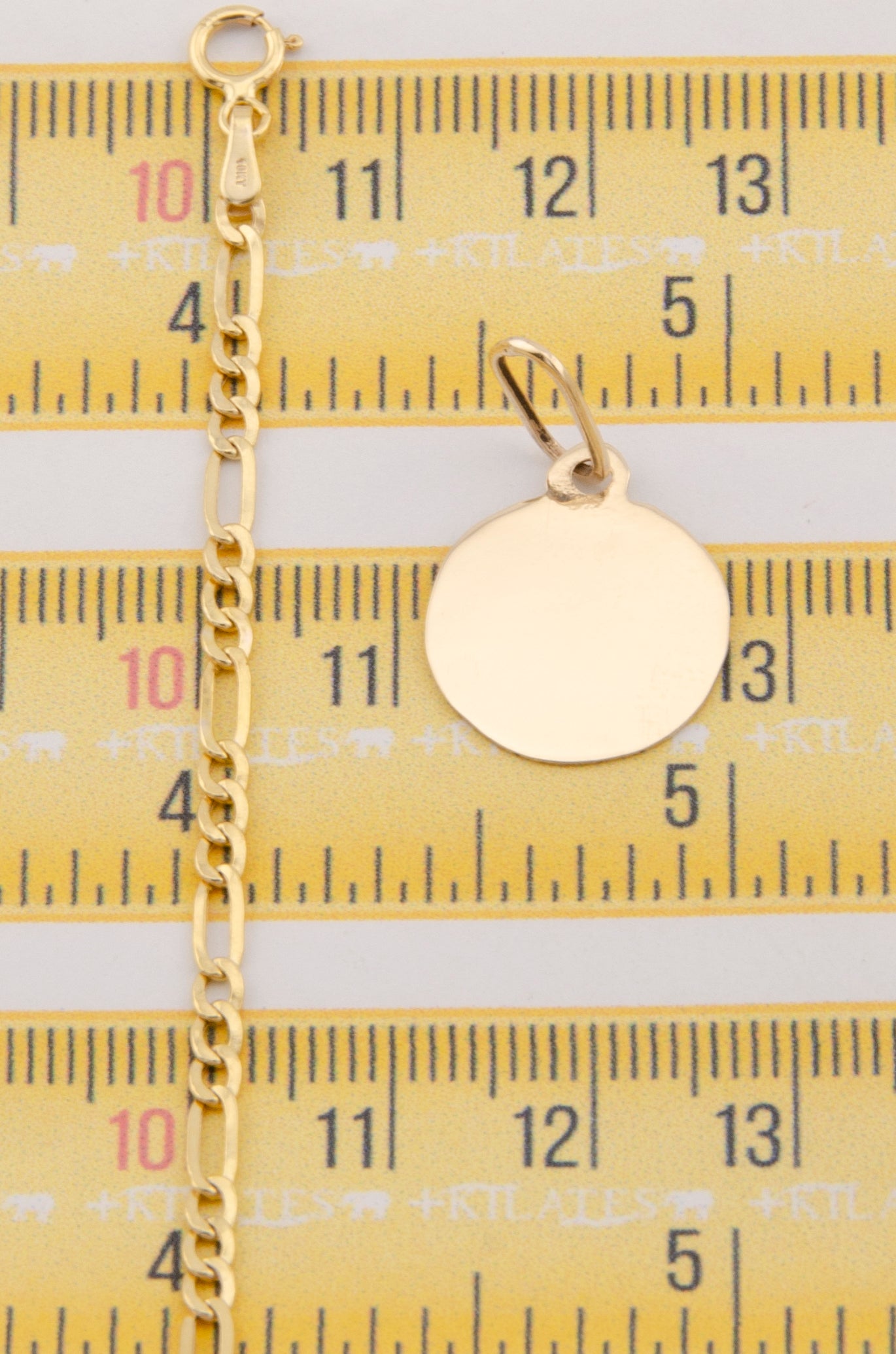 "CADENA DE 60CM PARA ADULTO ESTILO 3+1 CON PLACA . ORO 10K #775-2965"