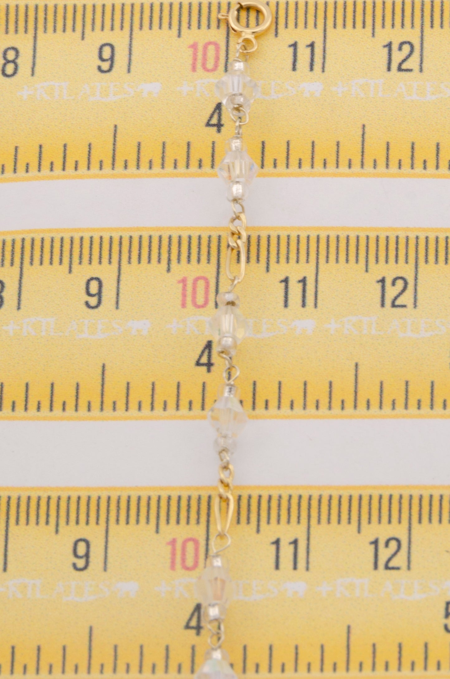 "PULSERA CRISTALES SWAROSKY BLANCOS . ORO 10K #775-3331"