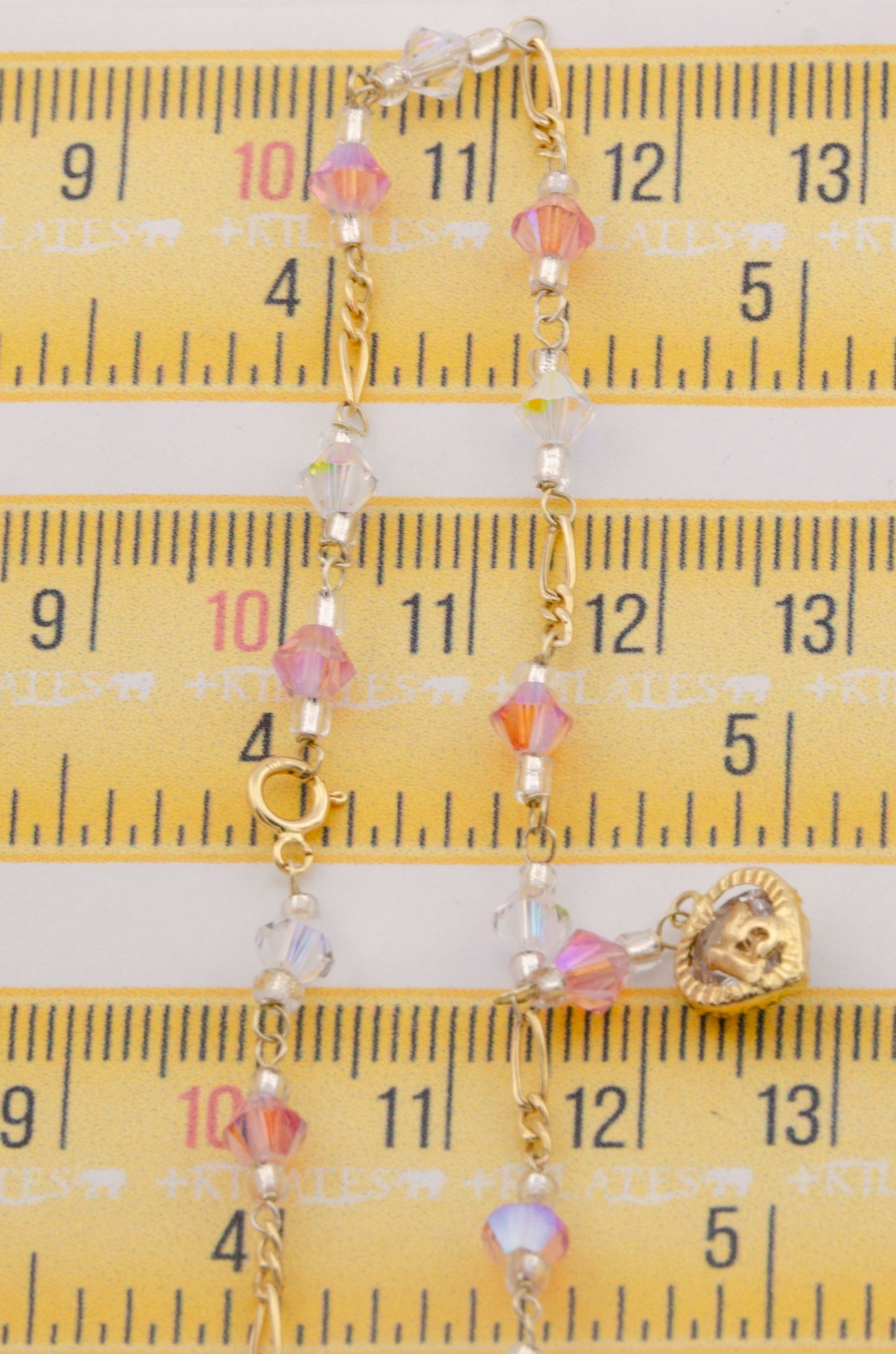 "PULSERA CRISTALES SWAROSKY DE 15 AÑOS. ORO 10K #775-3343"