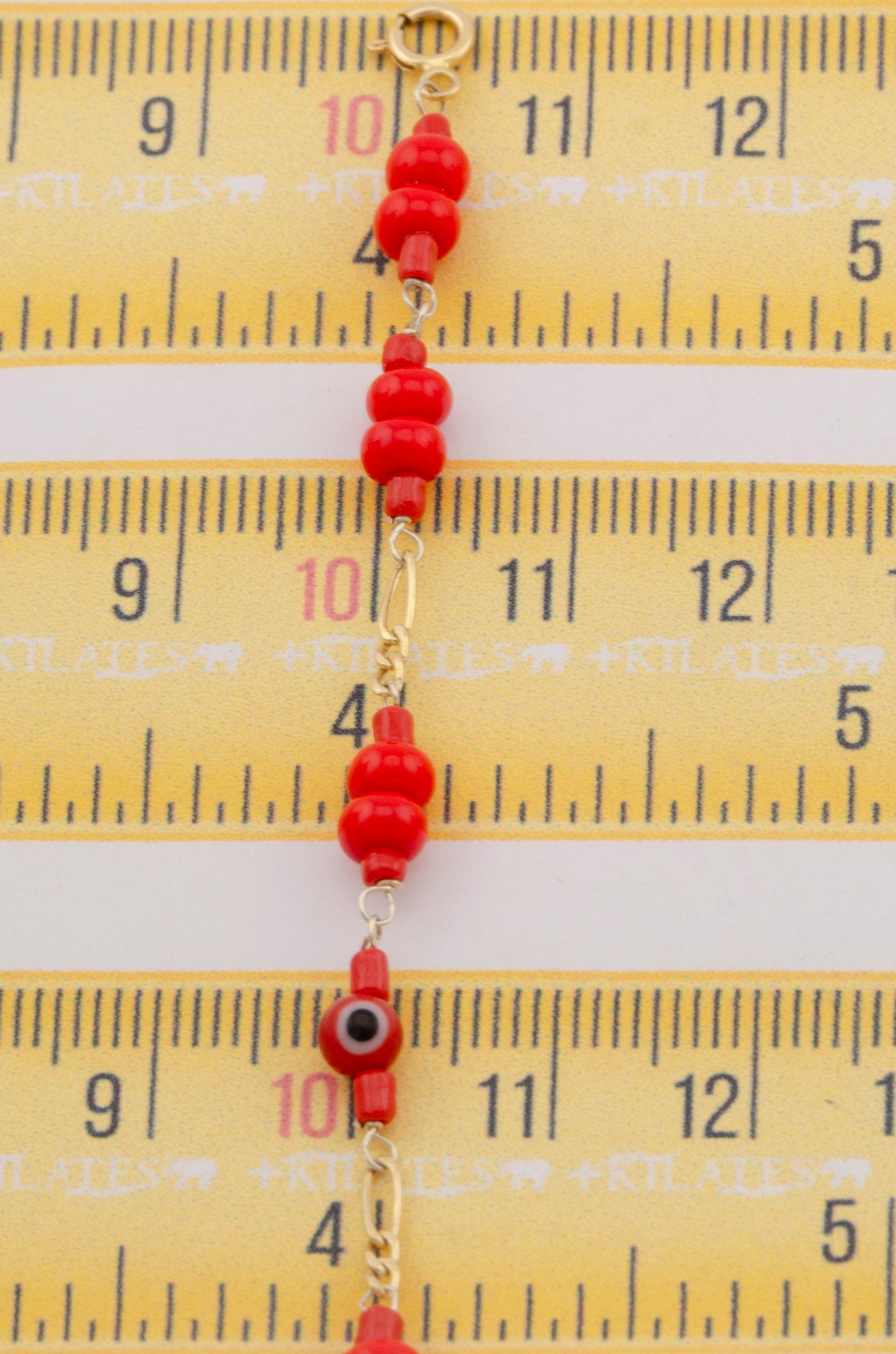 "PULSERA PARA ADULTO DE 20CM CON OJO TURCO. ORO 10K #775-3344"