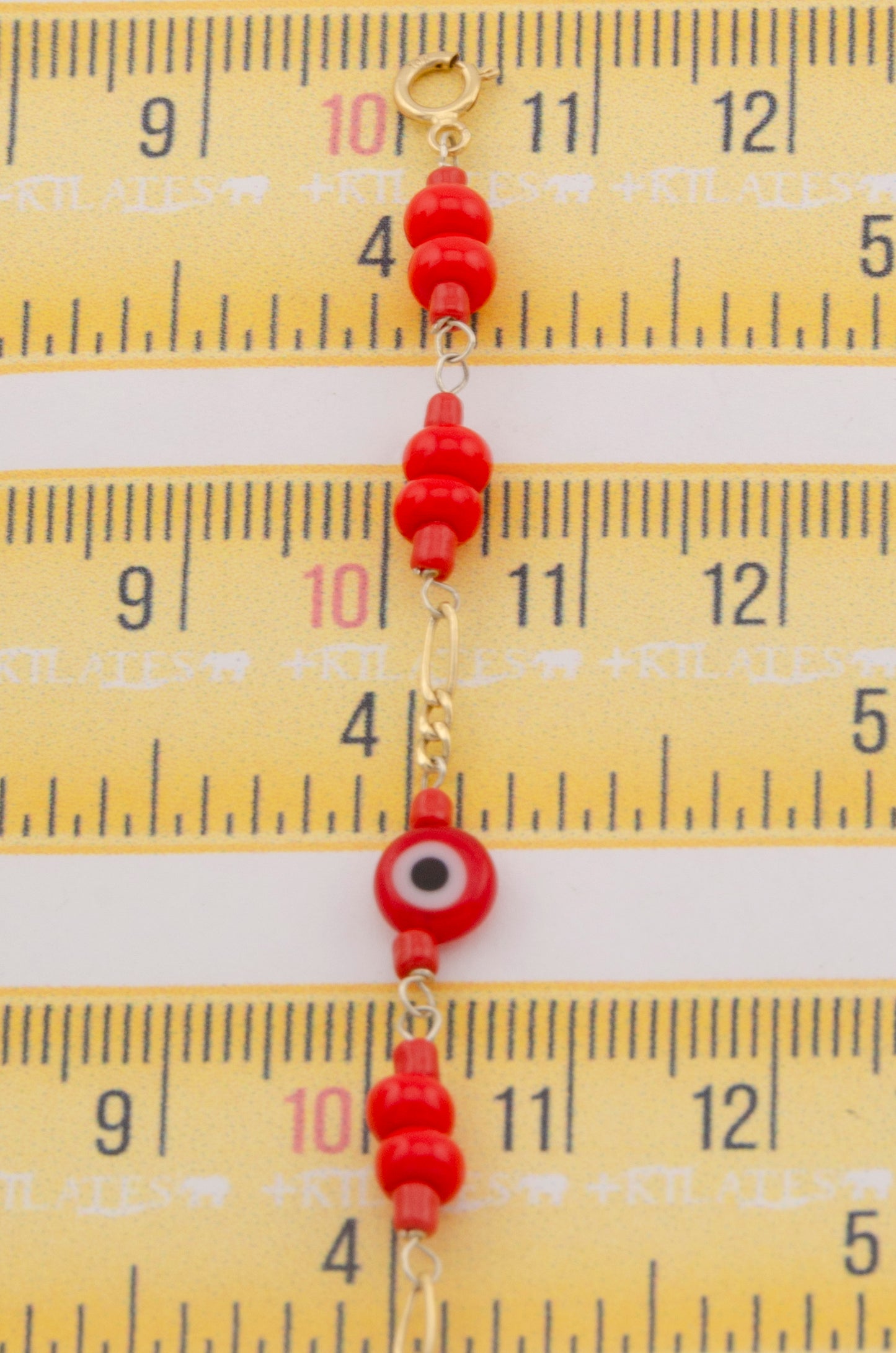 "PULSERA PARA ADULTO DE 20CM CON OJO TURCO. ORO 10K #775-3339"
