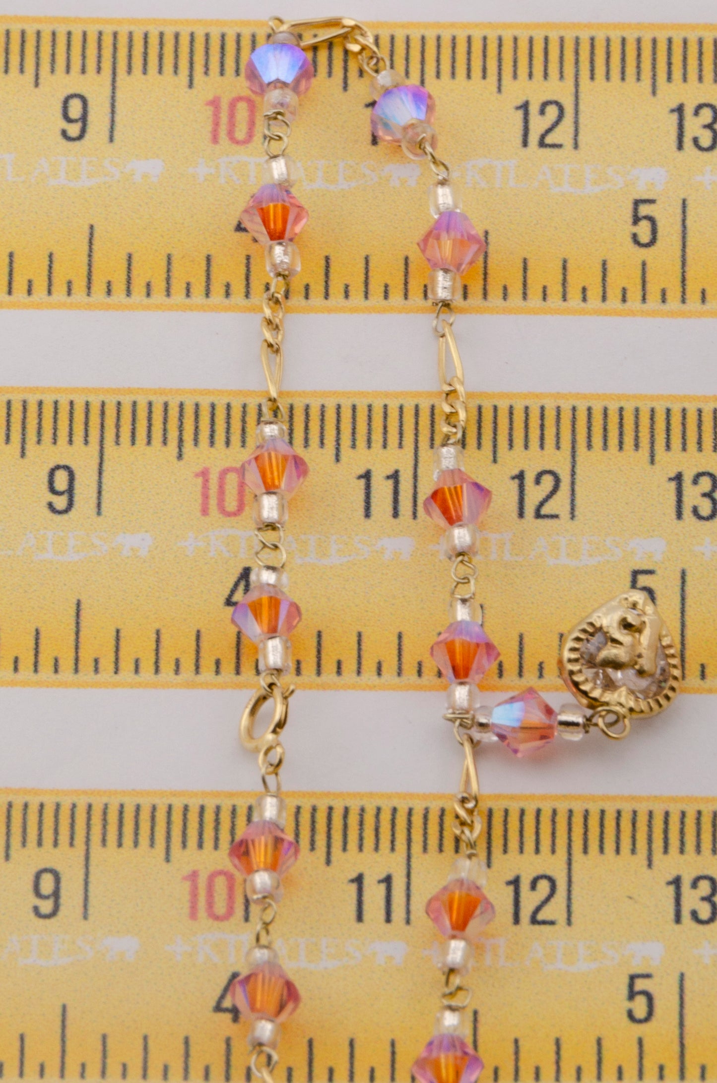 "PULSERA CRISTALES SWAROSKY DE 15 AÑOS. ORO 10K #775-3333"