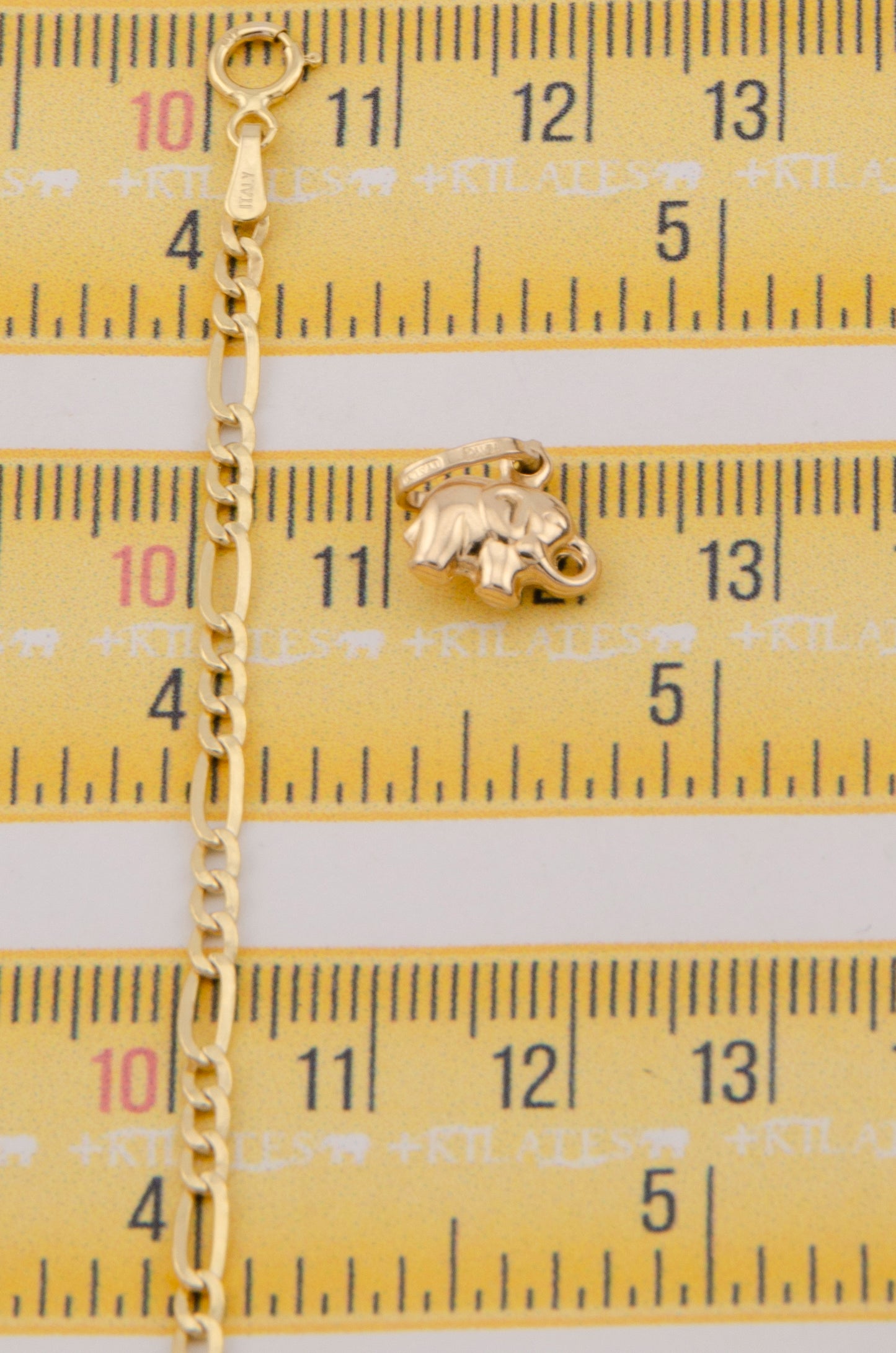 "CADENA DE 40CM PARA NIÑ@ ESTILO 3+1 CON DIJEDE ELEFANTE. ORO 10K #775-3390"