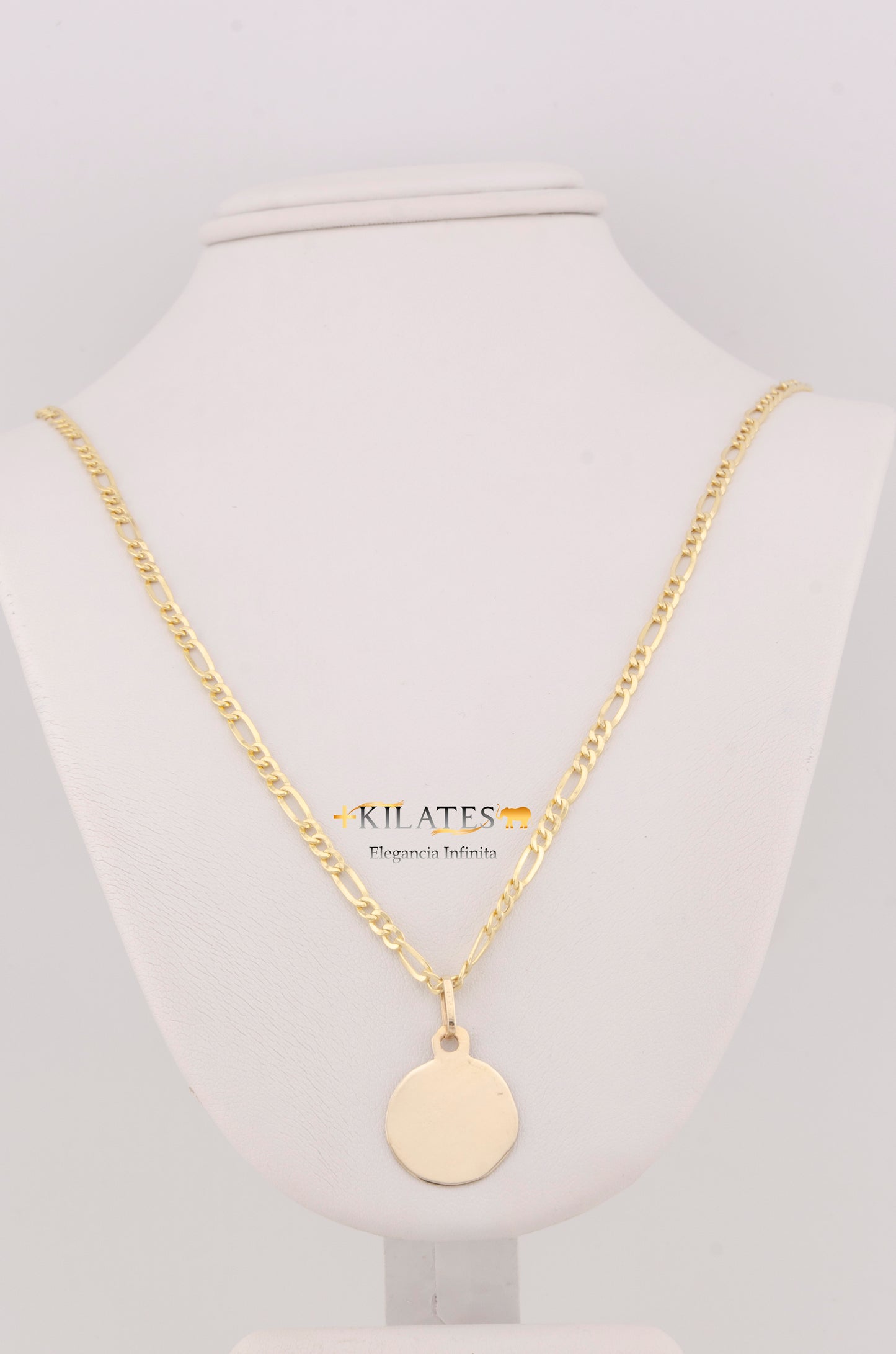 "CADENA DE 50CM PARA ADULTO ESTILO 3+1 CON PLACA. ORO 10K #775-3430"