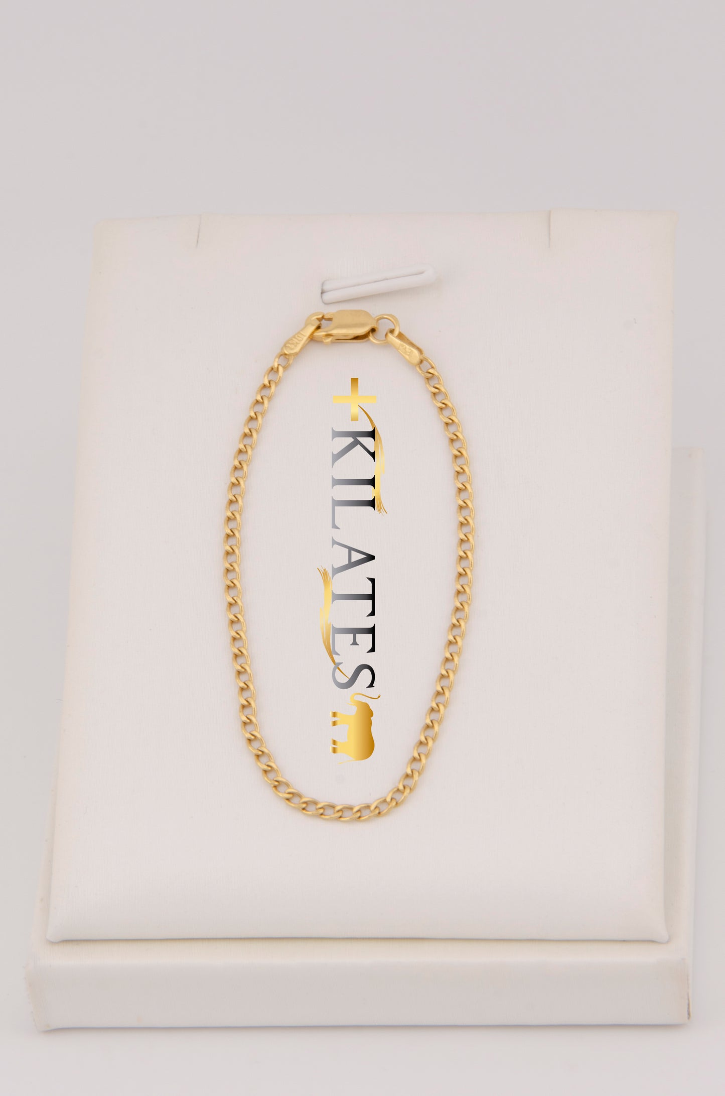 "PULSERA PARA NIÑ0 DE 14CM ESTILO CUBANA. ORO 10K #775-3447"