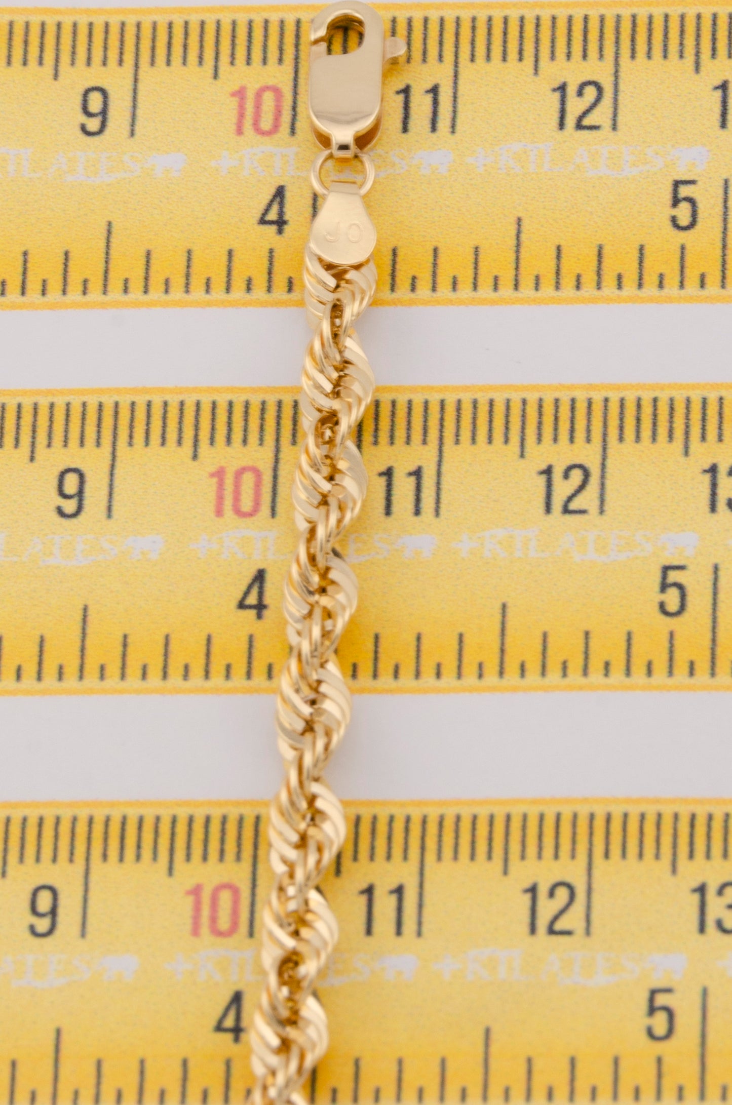"PULSERA PARA ADULTO DE 20CM ESTILO LAZO. ORO 10K #775-3444"