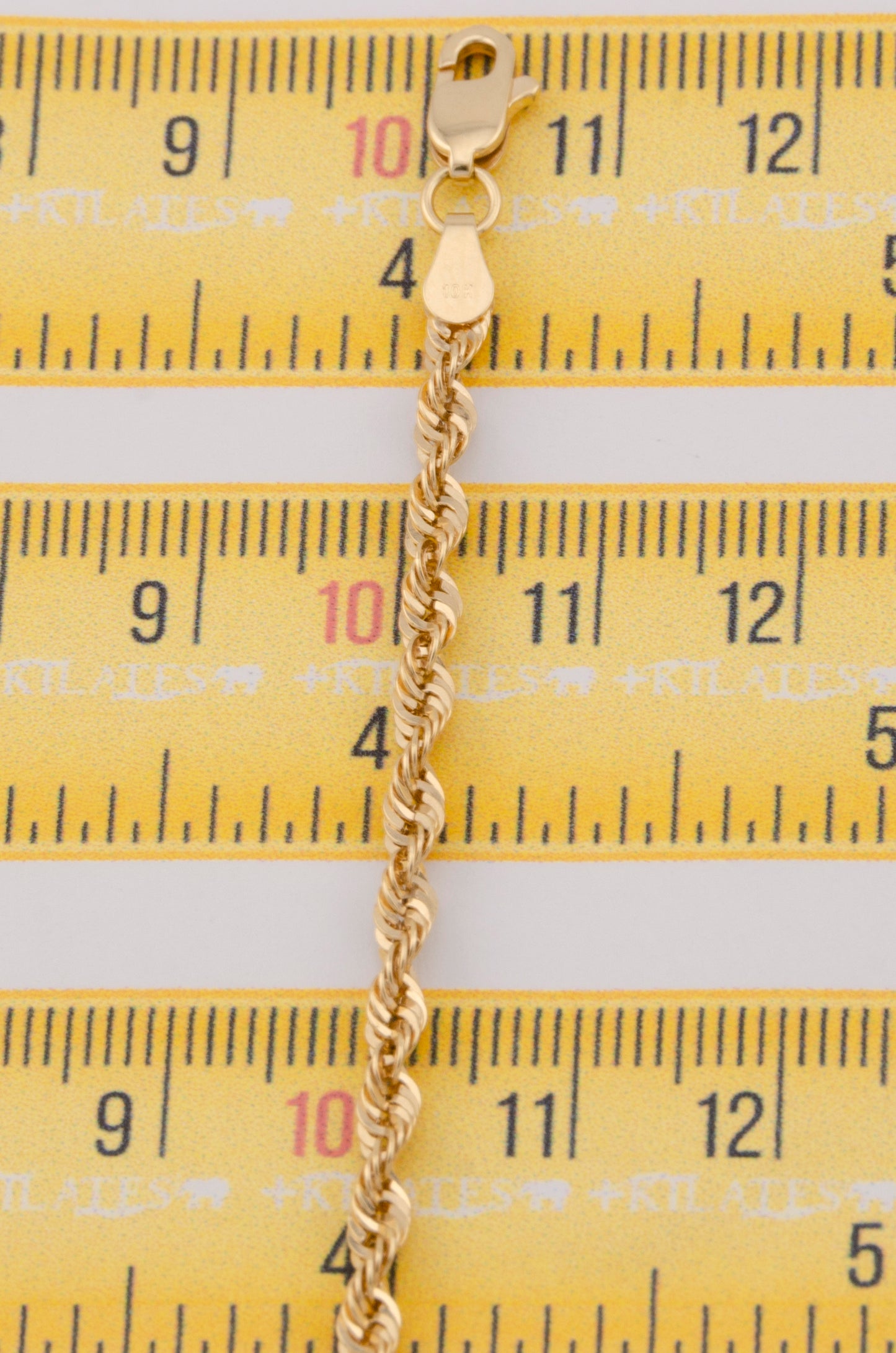 "PULSERA PARA ADULTO DE 21.8CM ESTILO LAZO. ORO 10K #775-3445"
