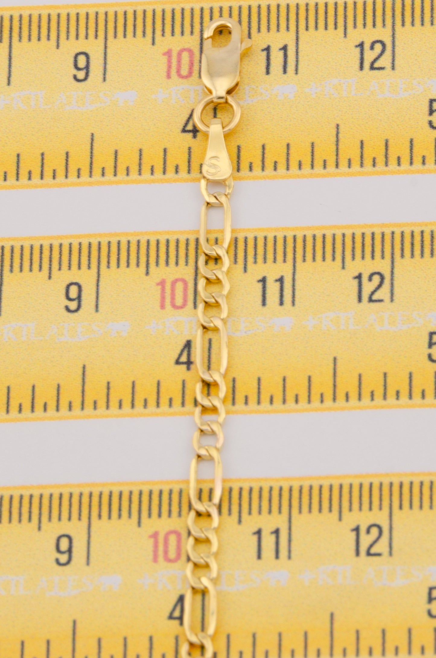 "PULSERA PARA NIÑ0 DE 15CM ESTILO 3+1. ORO 10K #775-3448"