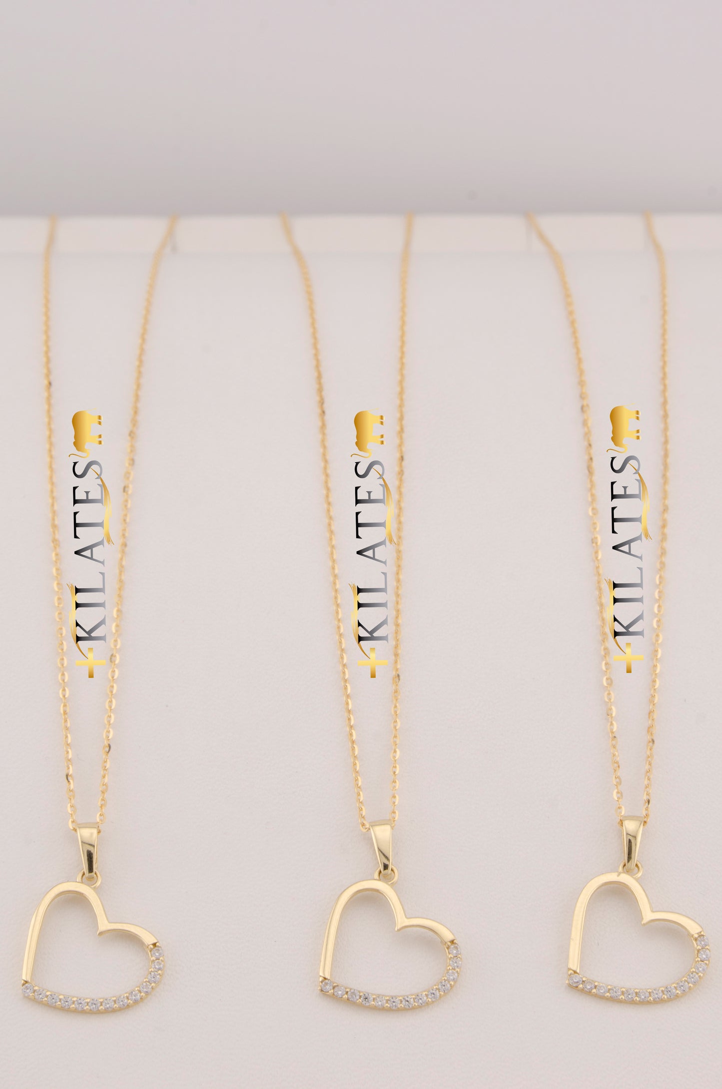 "CADENA PARA ADULTO DE 45CM ESTILO CUADRADO SOLIDA CON DIJE DE CORAZON. ORO 10K #775-3455"