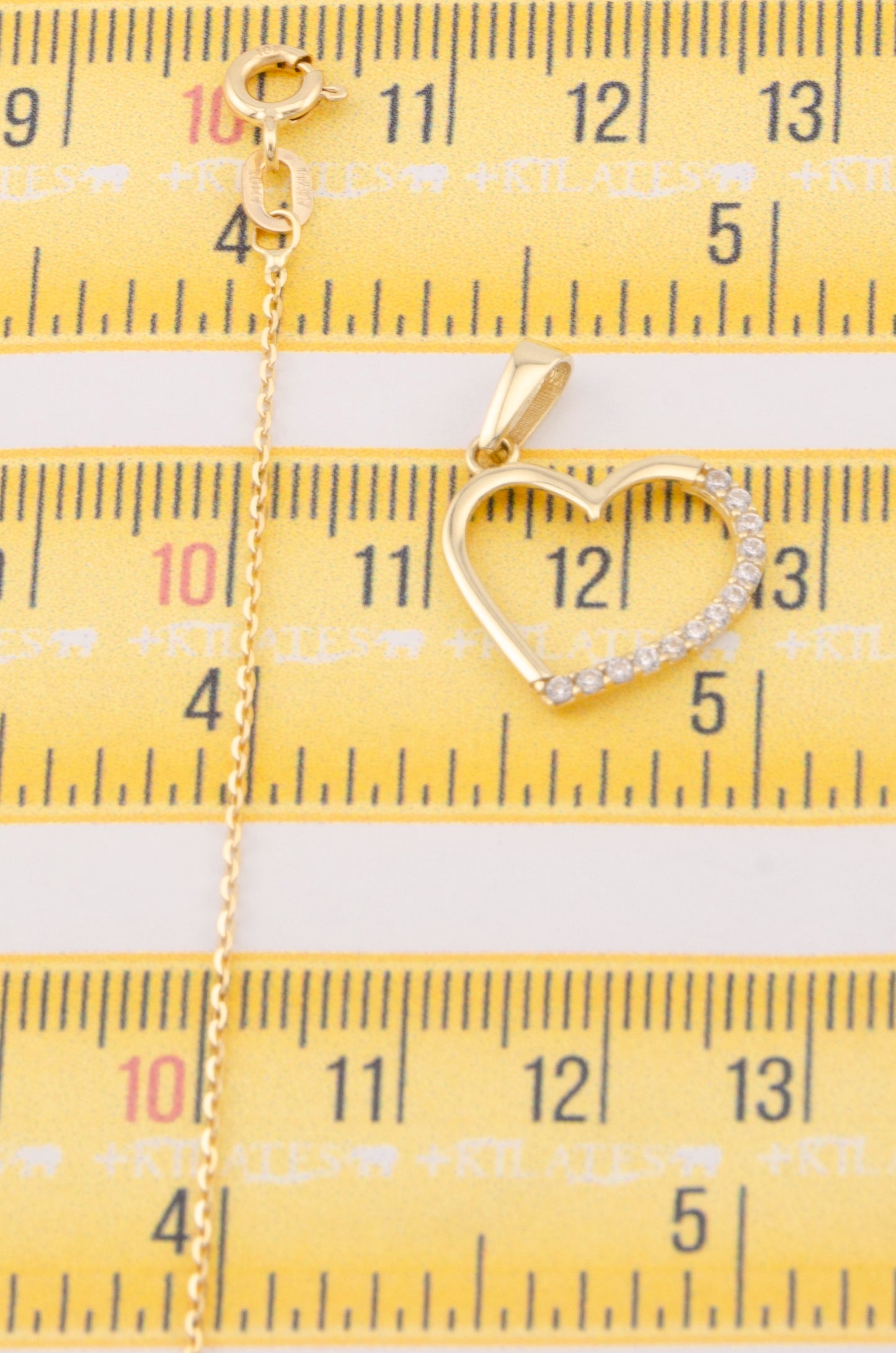 "CADENA PARA ADULTO DE 45CM ESTILO CUADRADO SOLIDA CON DIJE DE CORAZON. ORO 10K #775-3455"