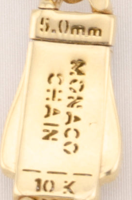 "PULSERA MONACO PARA ADULTO DE 20.5CM. ORO 10K #775-3494"