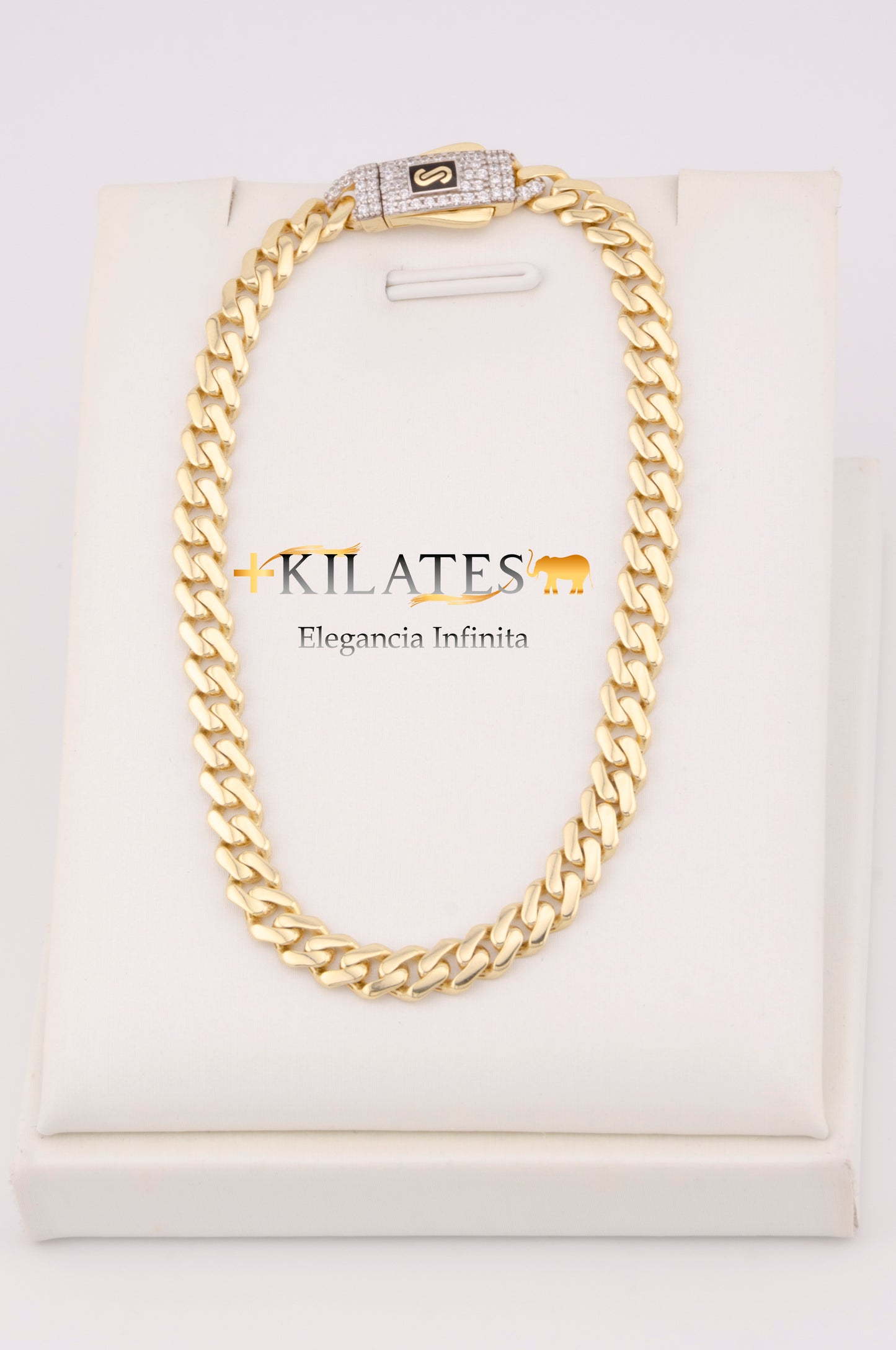 "PULSERA MONACO PARA ADULTO DE 19CM. ORO 10K #775-3495"