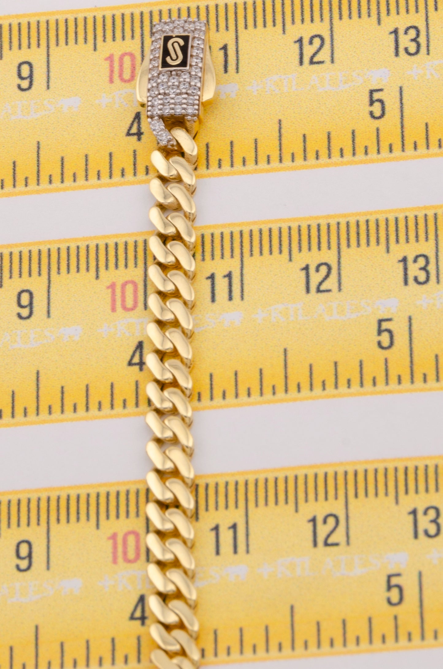 "PULSERA MONACO PARA ADULTO DE 20.5CM. ORO 10K #775-3494"