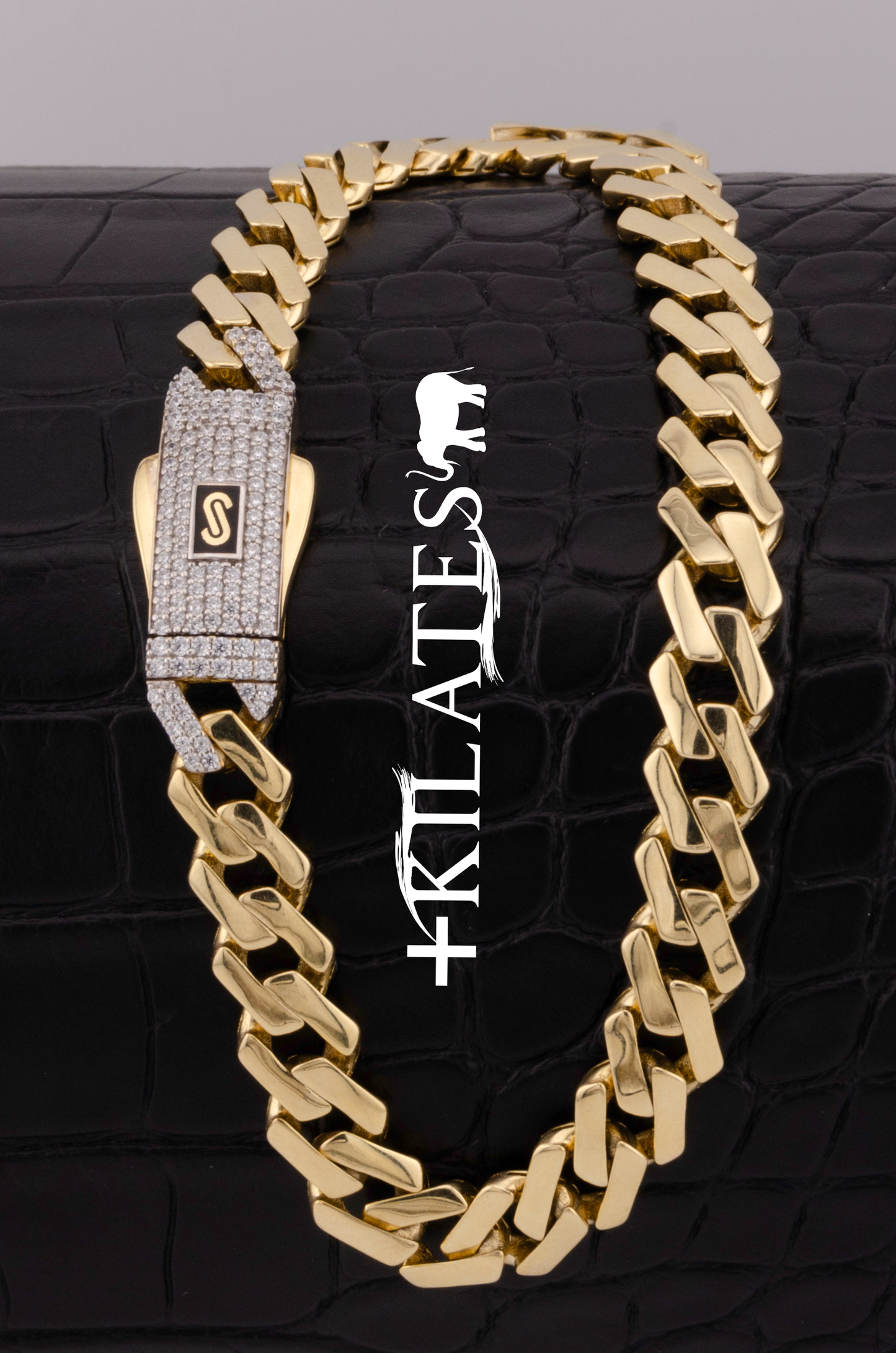 "PULSERA MONACO PARA ADULTO DE 22CM. ORO 10K #775-3492"