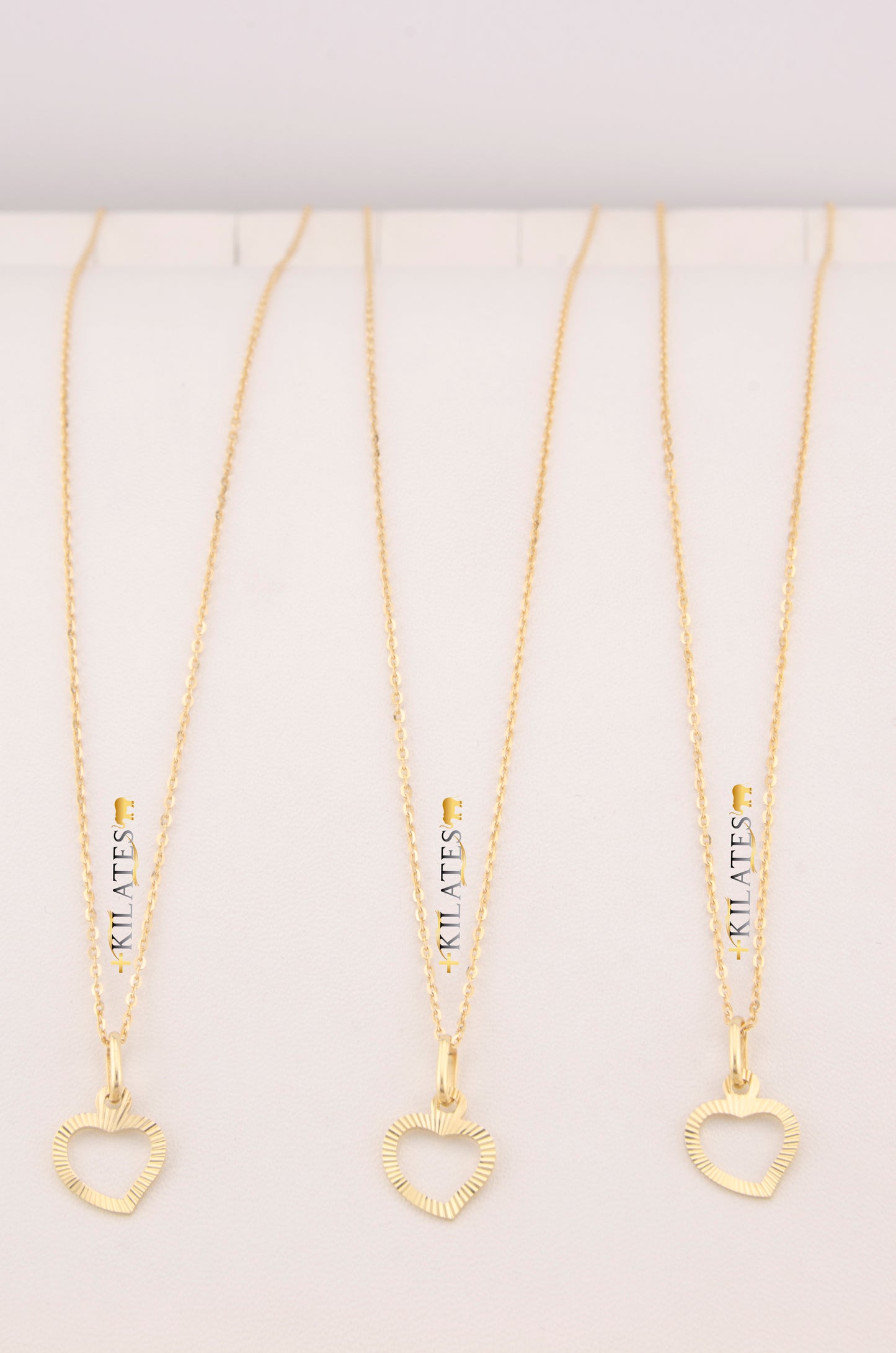 "CADENA DE 50CM PARA DAMA ESTILO CUADRADA SOLIDA CON DIJE DE CORAZON. ORO 10K #775-3498"