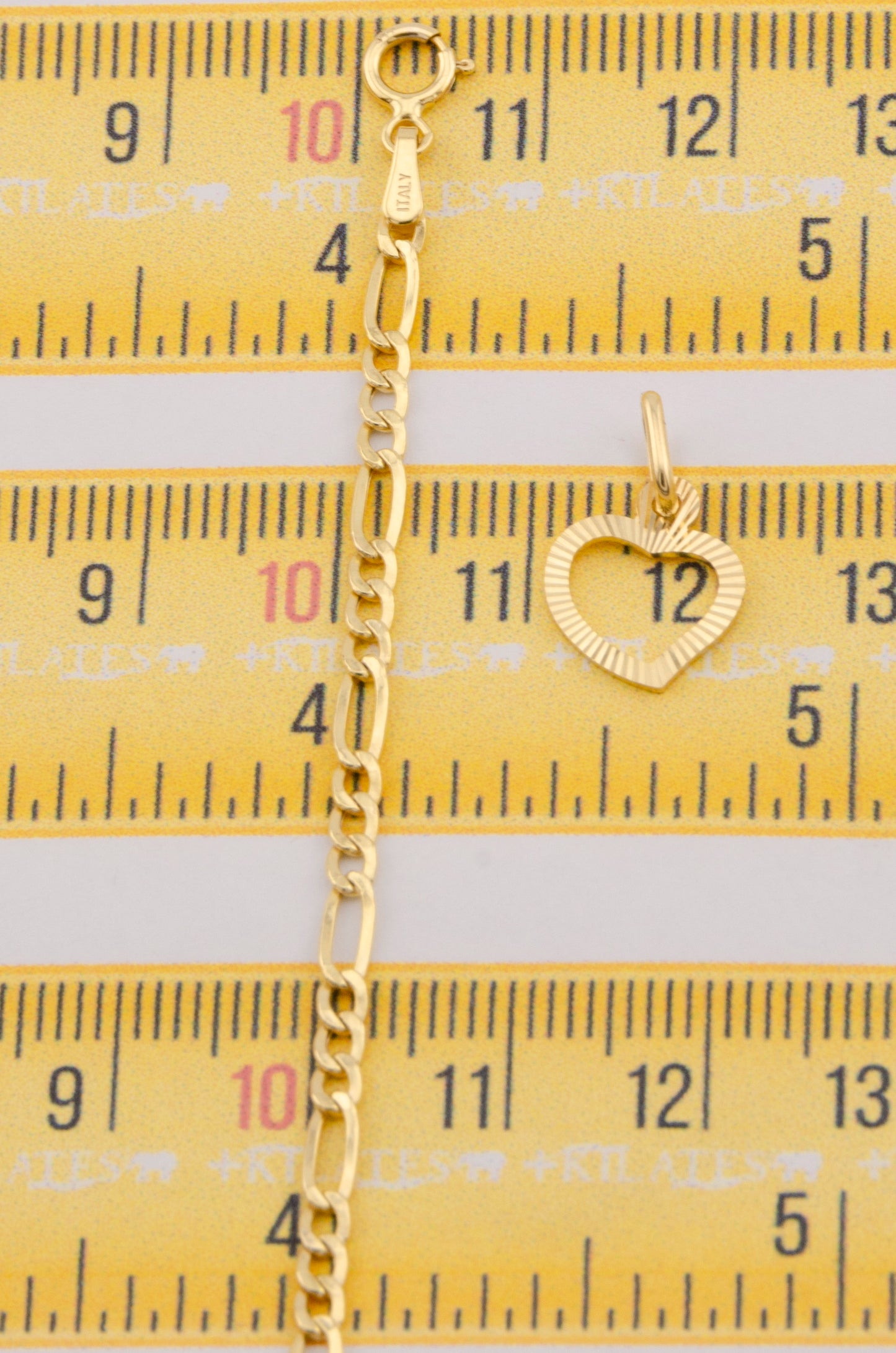 "CADENA DE 50CM PARA DAMA ESTILO 3 +1 CON DIJE DE CORAZON. ORO 10K #775-3502"