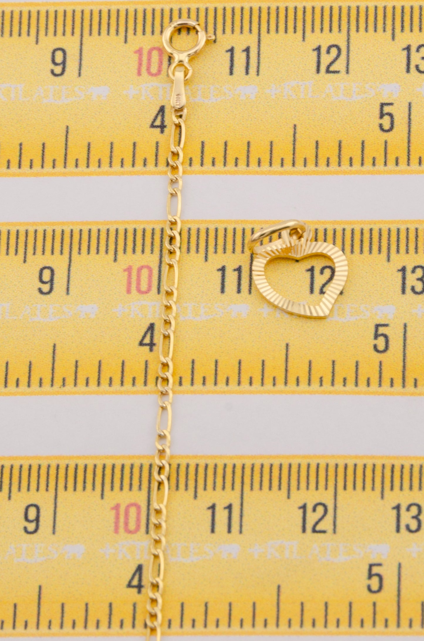 "CADENA DE 50CM PARA DAMA ESTILO 3 +1 CON DIJE DE CORAZON. ORO 10K #775-3500"