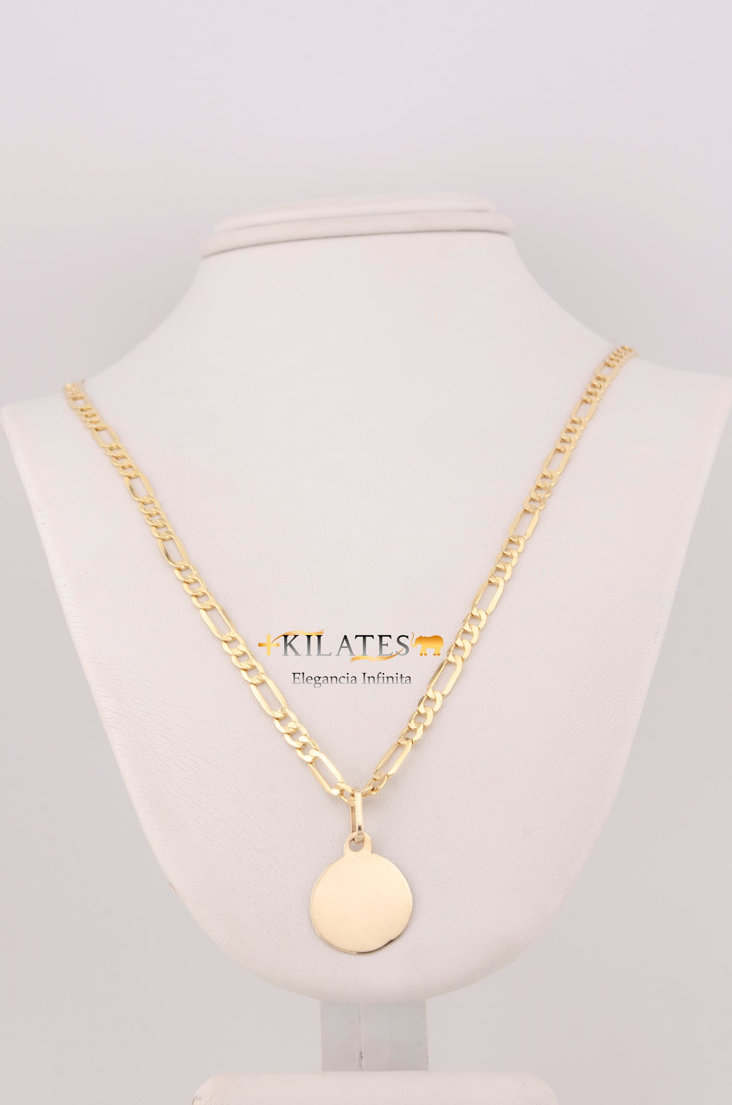 "CADENA PARA DAMA ESTILO 3+1 CON PLACA. ORO 10K #775-3662"