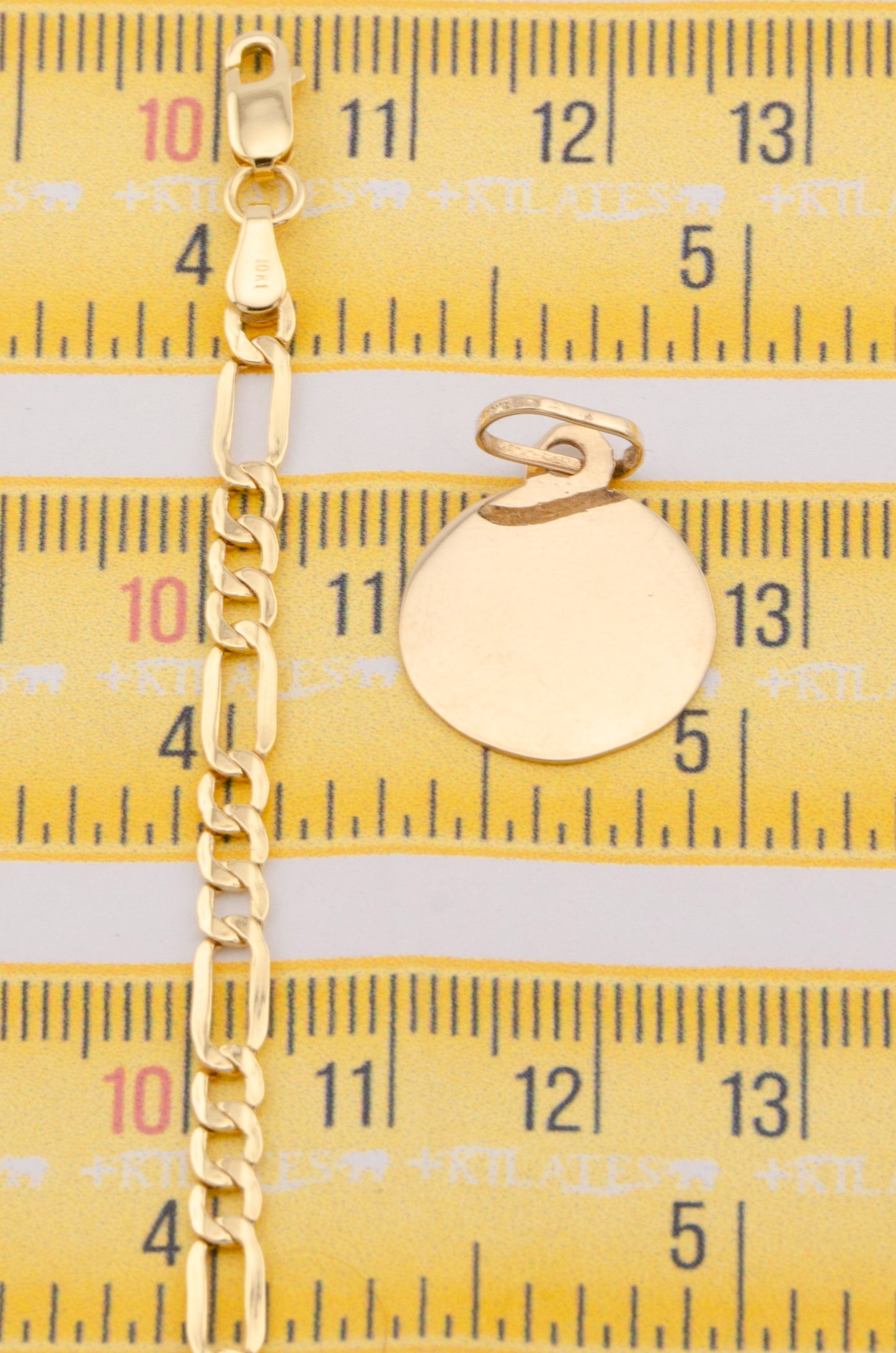"CADENA PARA DAMA ESTILO 3+1 CON PLACA. ORO 10K #775-3662"