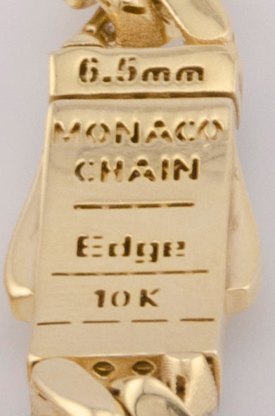 PULSERA MONACO PARA ADULTO DE 21CM. ORO 10K #775-3724