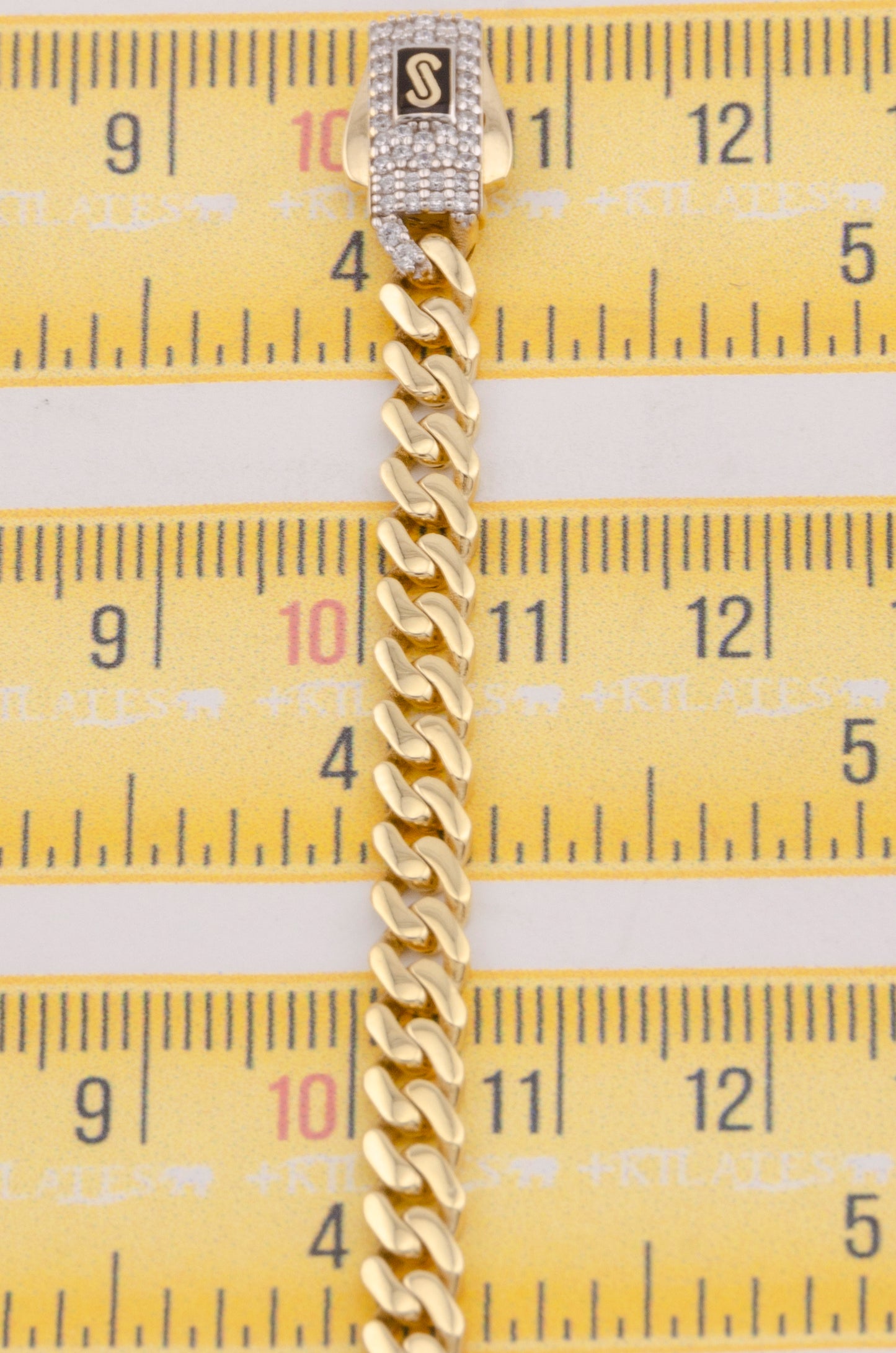 "PULSERA MONACO PARA ADULTO DE 17.6CM. ORO 10K #775-3726"