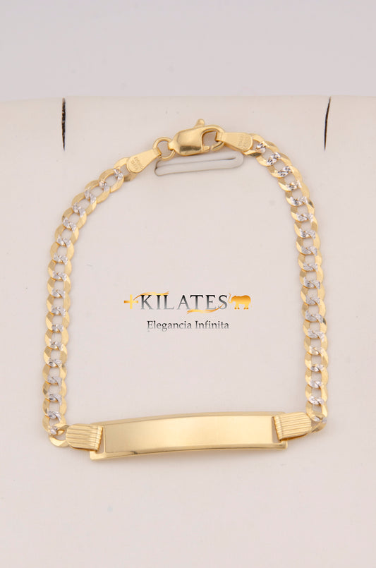 "PULSERA PARA NIÑO CON PLACA DE 15.7CM. ORO 10K #775-3858"