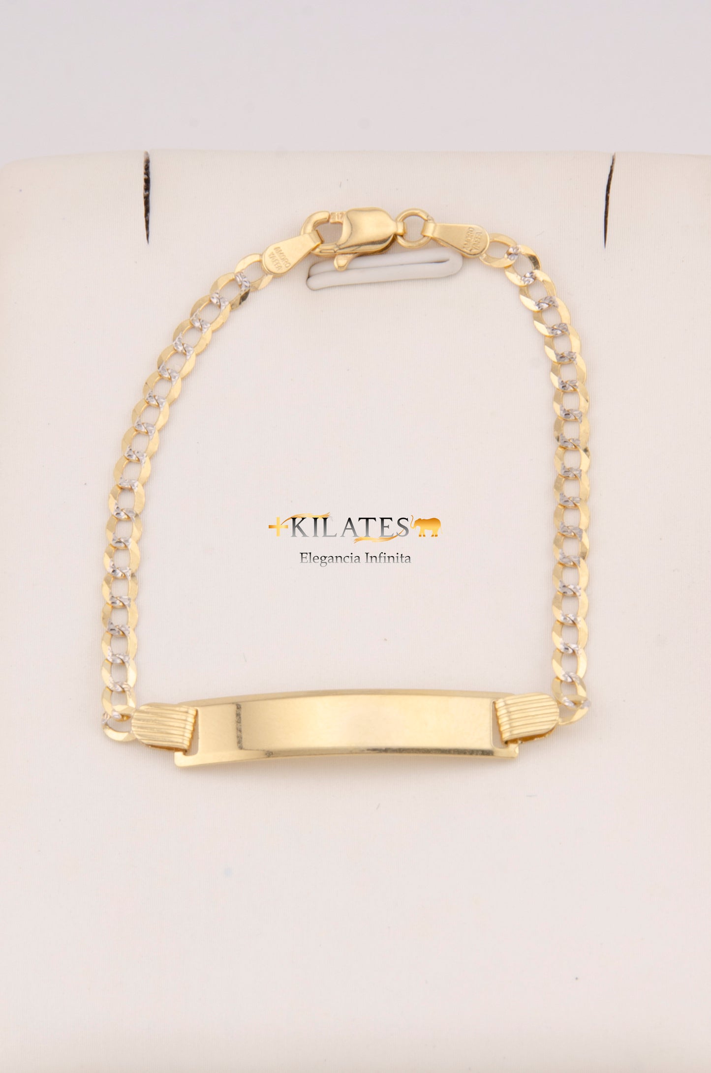 "PULSERA PARA NIÑO CON PLACA DE 15.5CM. ORO 10K #775-3859"