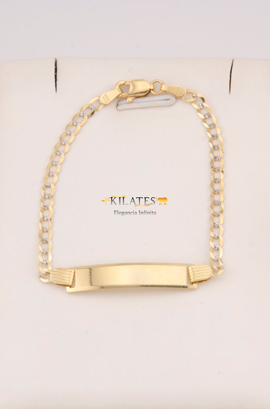 "PULSERA PARA NIÑO CON PLACA DE 15.5CM. ORO 10K #775-3859"