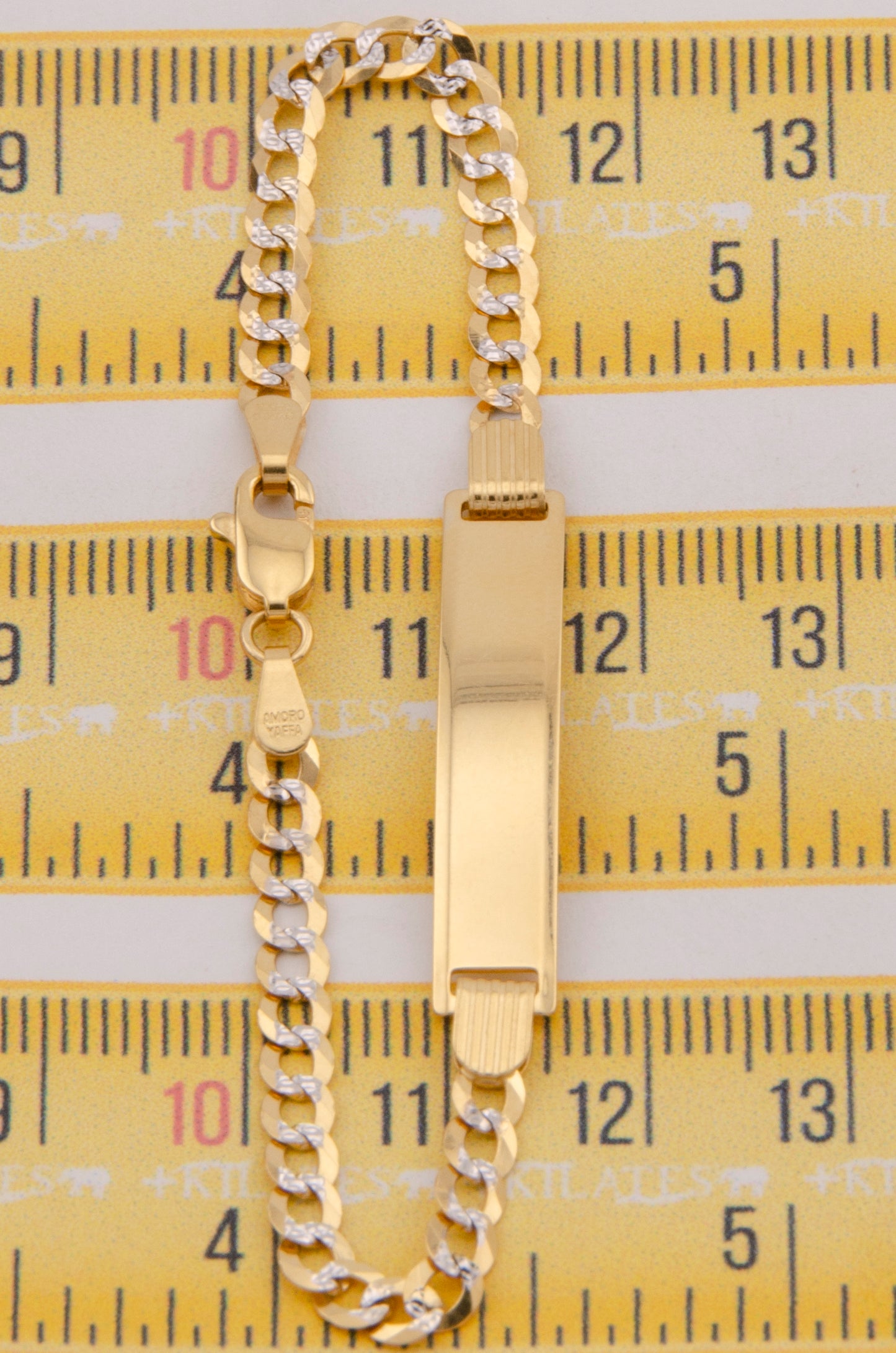 "PULSERA PARA NIÑO CON PLACA DE 15.7CM. ORO 10K #775-3858"