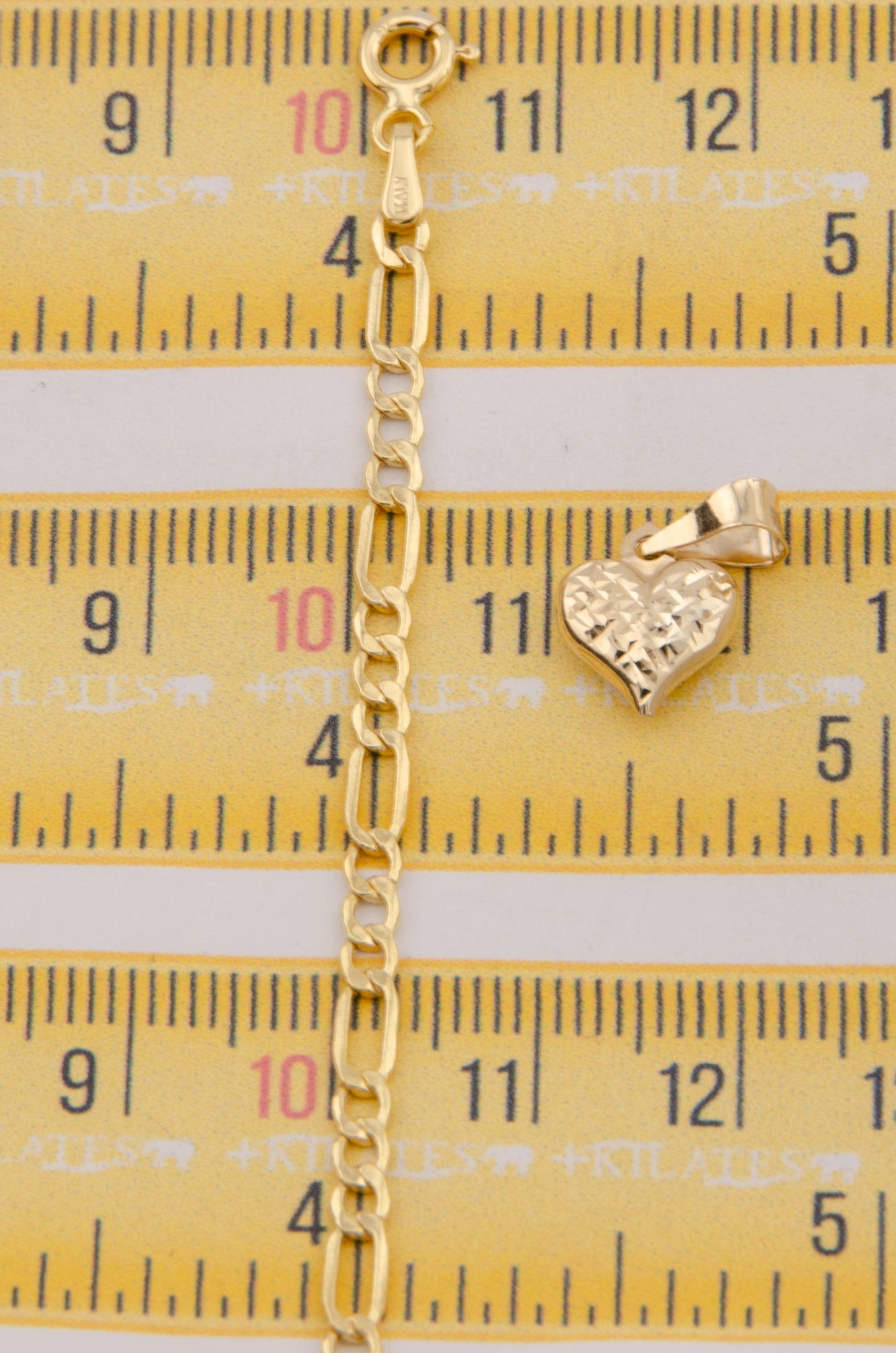 "CADENA PARA NIÑ@ DE 40CM ESTILO 3+1 CON DIJE DE CORAZON DORADO PEQUEÑO. ORO 10K #775-3869"