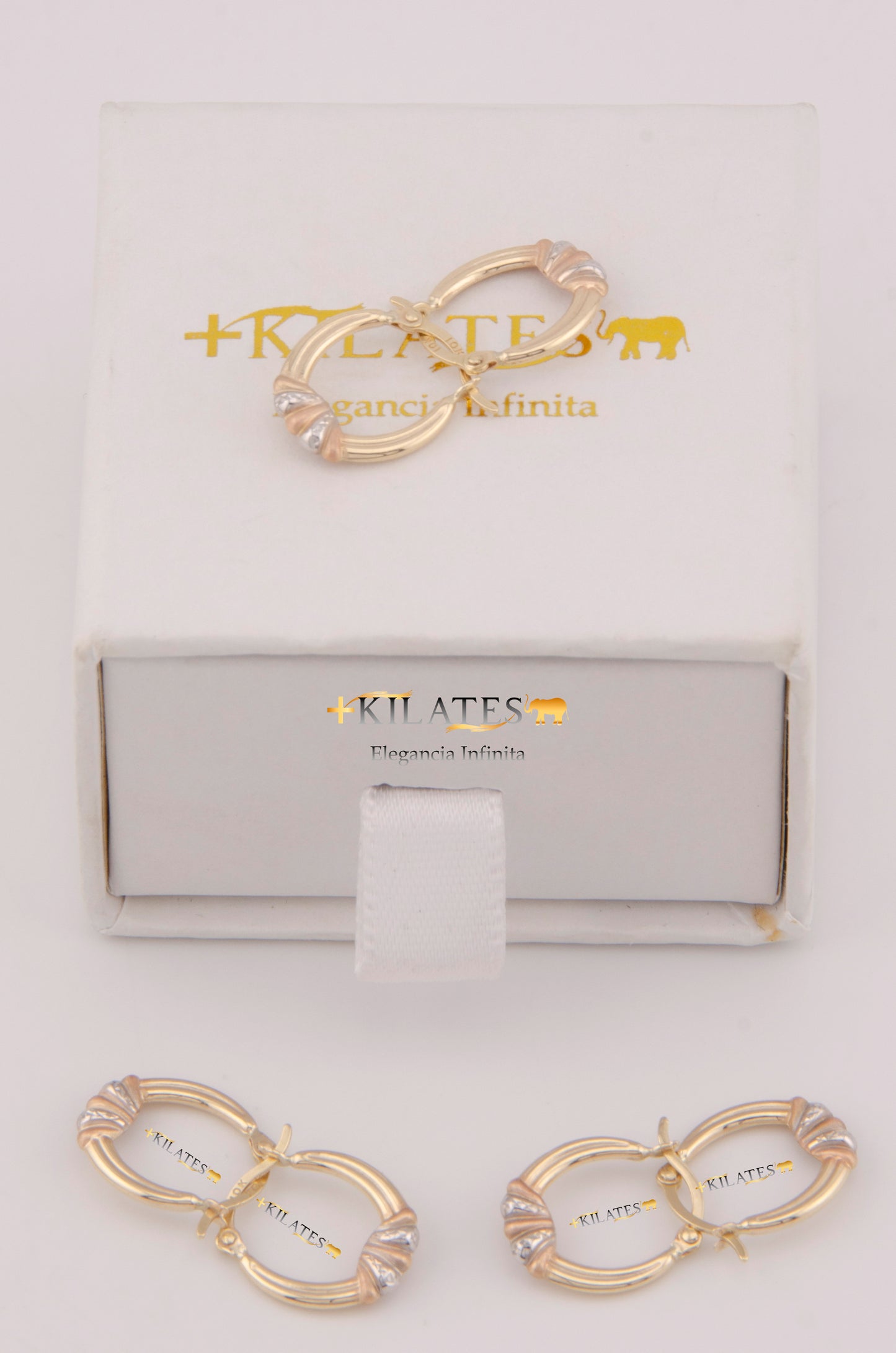 "ARGOLLA PEQUEÑAS PARA NIÑA ESTILO 3 OROS. ORO 1OK #775-3893"