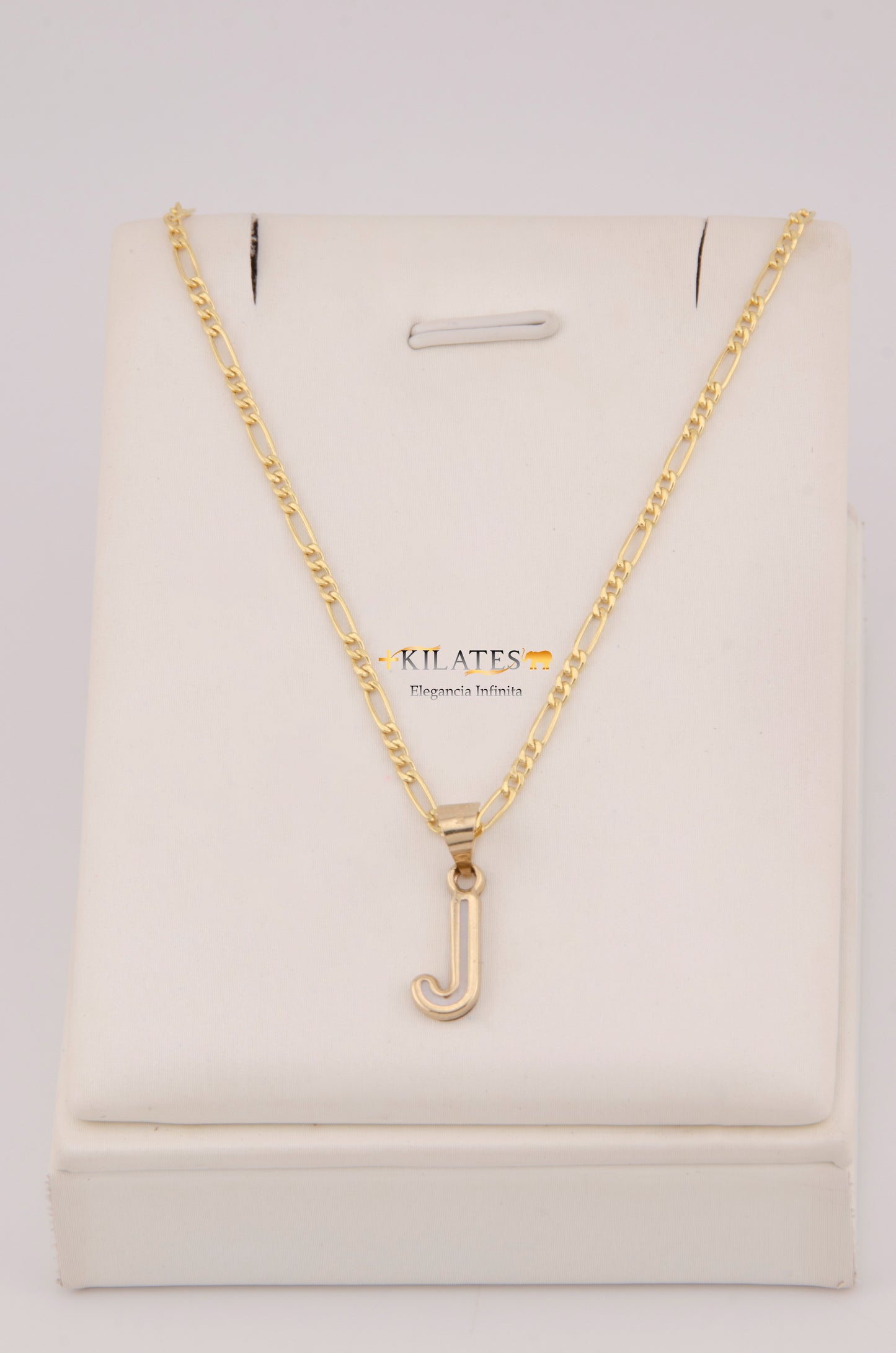 " CADENA DE 50CM PARA DAMA ESTILO 3+1 CON INICIAL J . ORO 10K #775-3932"