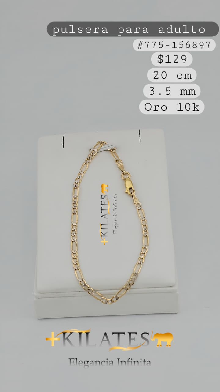 PULSERA 20 CM, 3.5 MM, 10K. #775-156897
