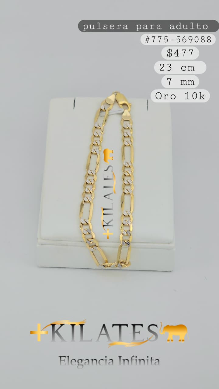 PULSERA 23 CM, 7 MM, 10K. #775-569088