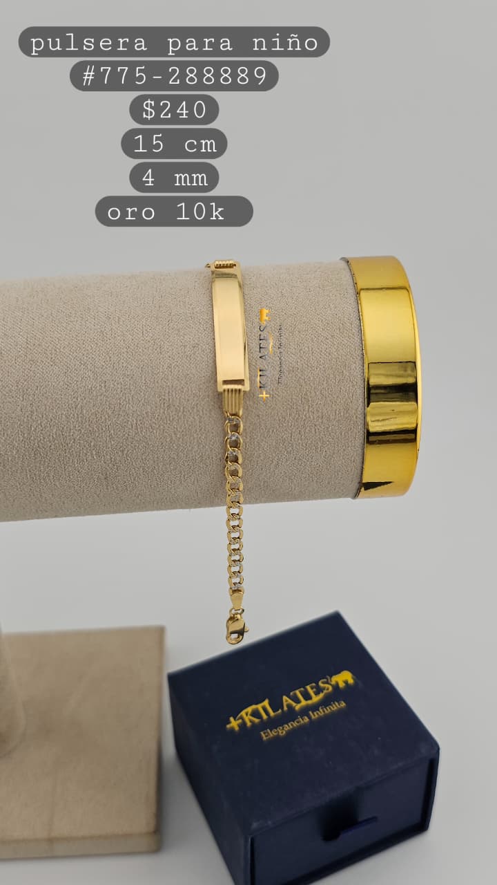 PULSERA 15 CM, 4 MM, 10K. #775-288889