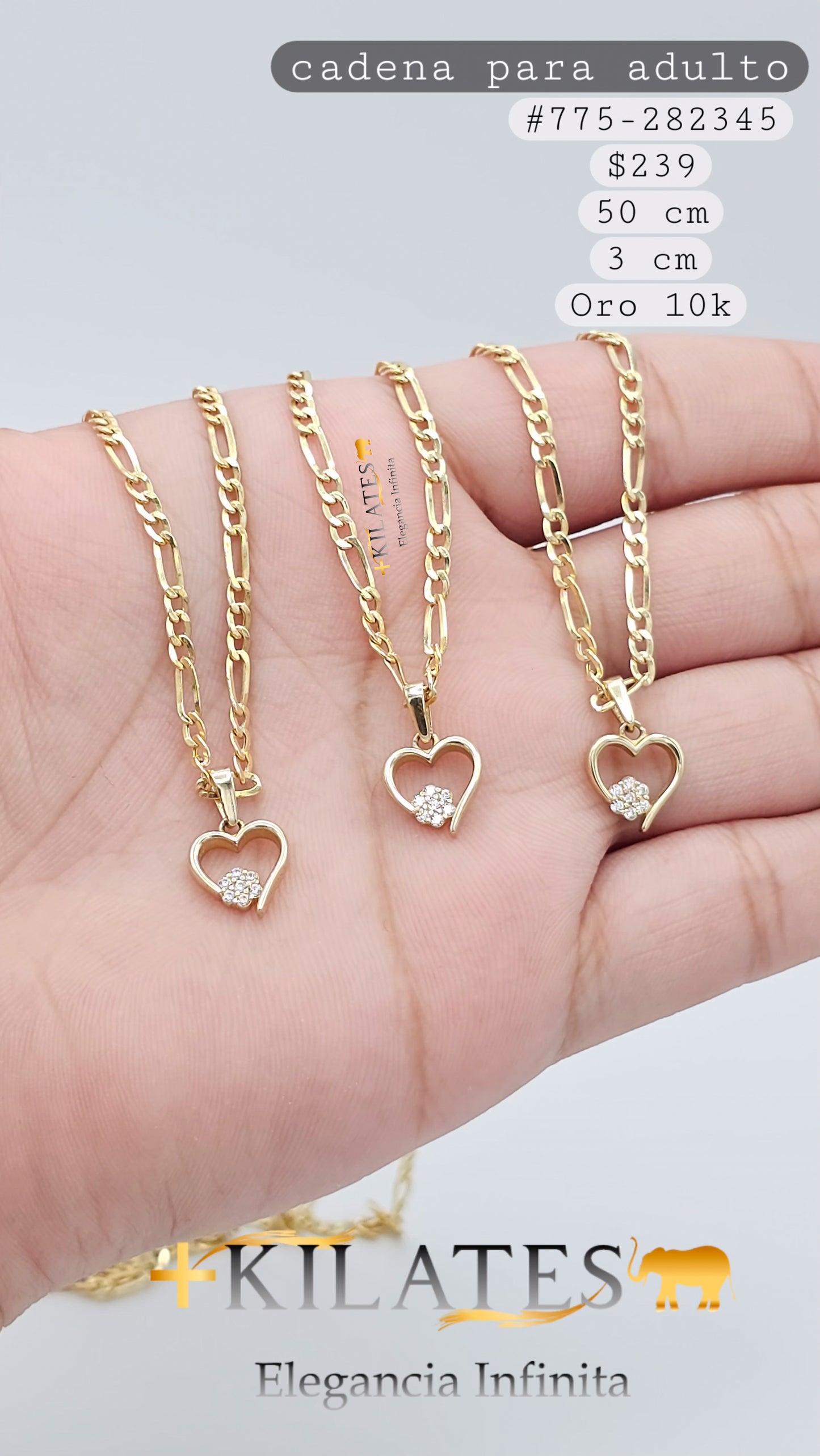 CADENA 50 CM, 3 MM,10K. #775-282345