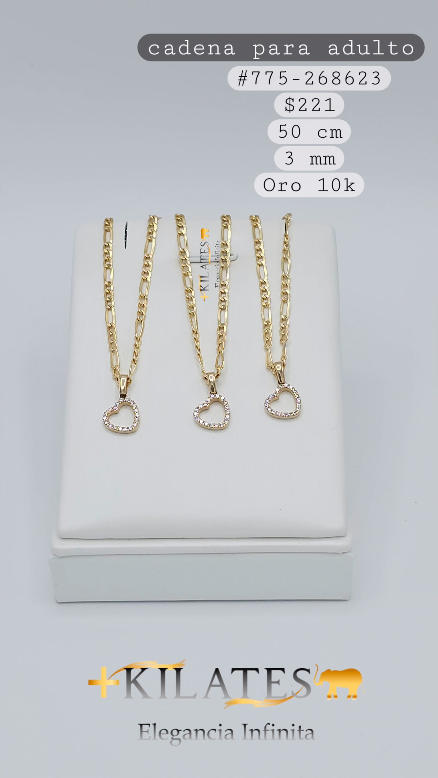 CADENA 50 CM, 3 MM,10K.#775-268623