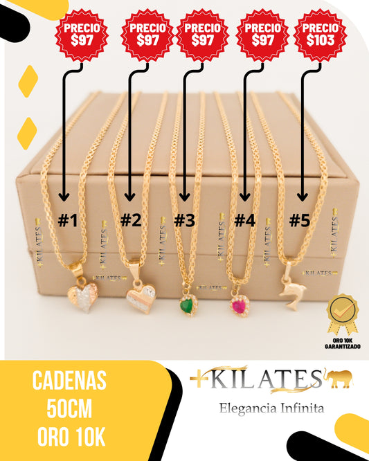 CADENAS 50CM  ORO 10K #55-01