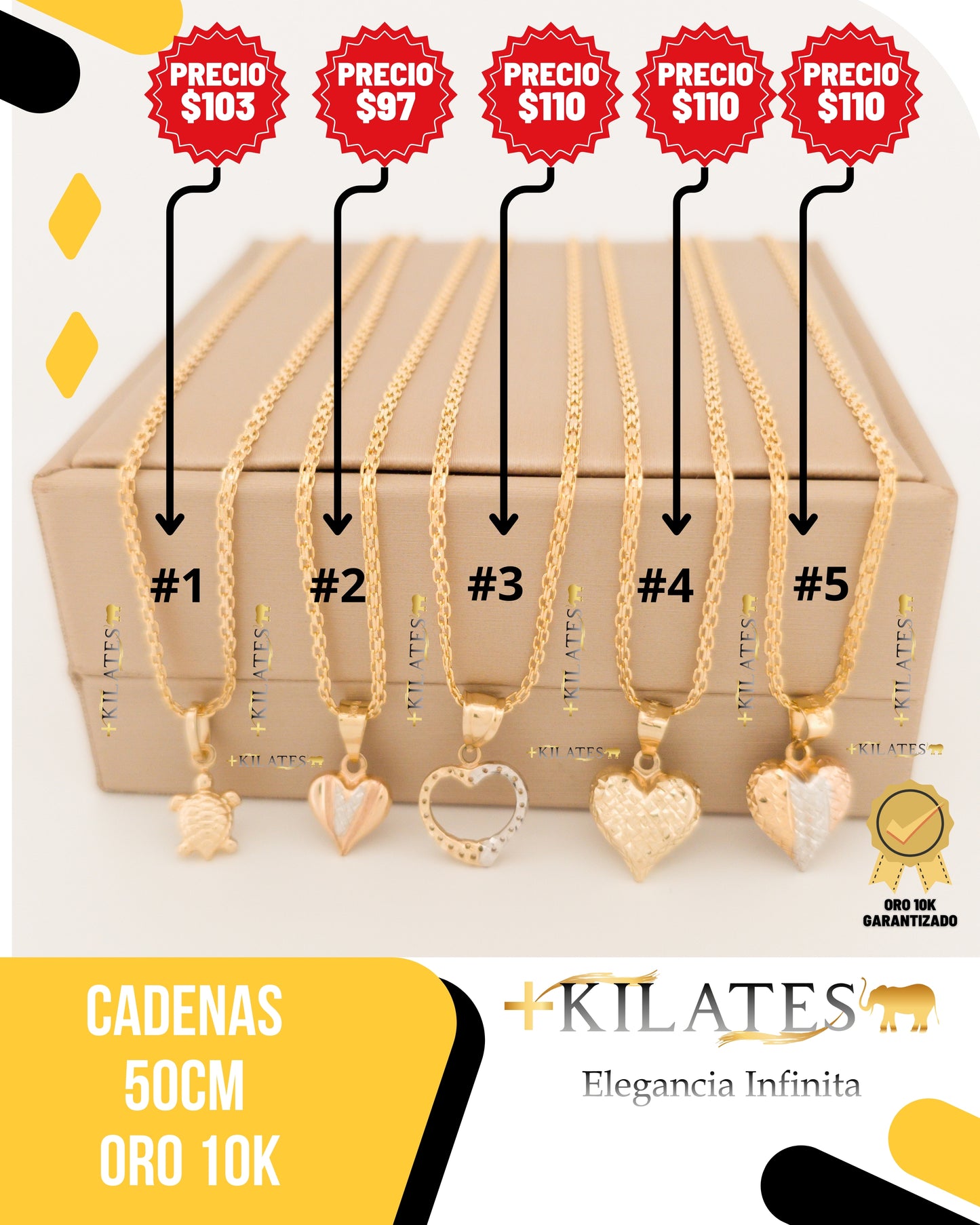 CADENAS 50CM ORO 10K #55-01