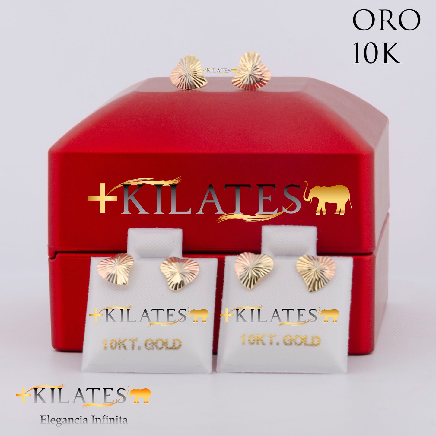 "ARETES PREMIUM CORAZON . ORO 10K #775-1701"