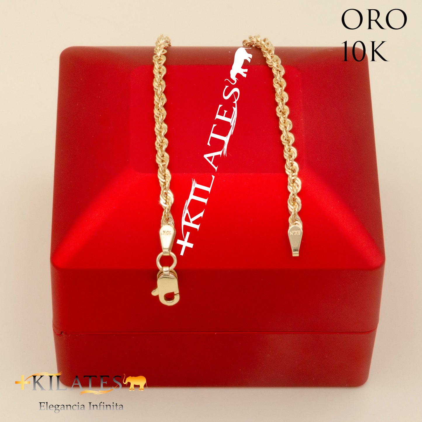 "PULSERA DE ADULTO 19.4 CM ESTILO LAZO. ORO 10 KILATES #775-1950"