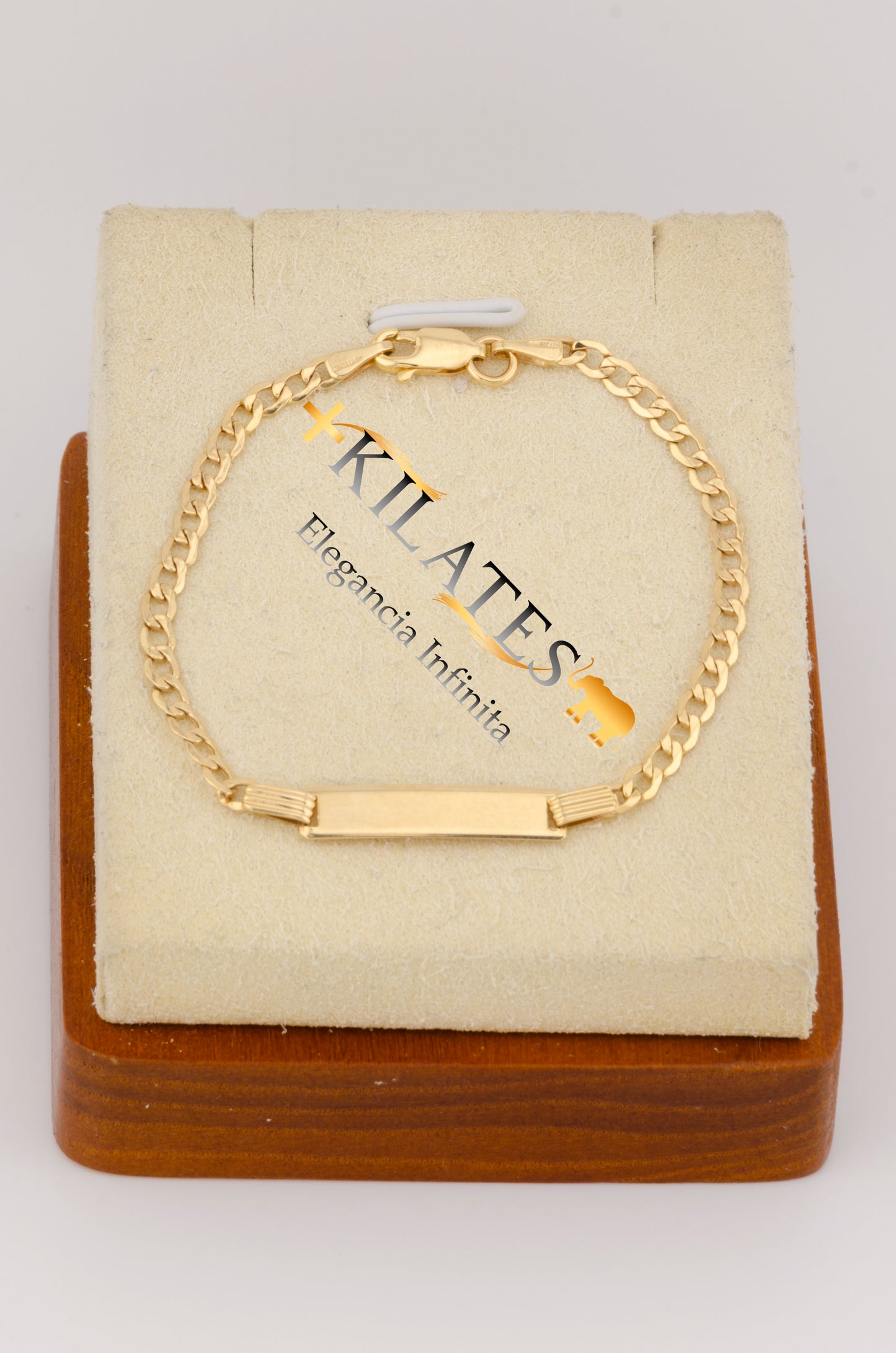 "PULSERA PARA NIÑO ESTILO CUBANA CON PLACA. ORO 10K #775-2677"