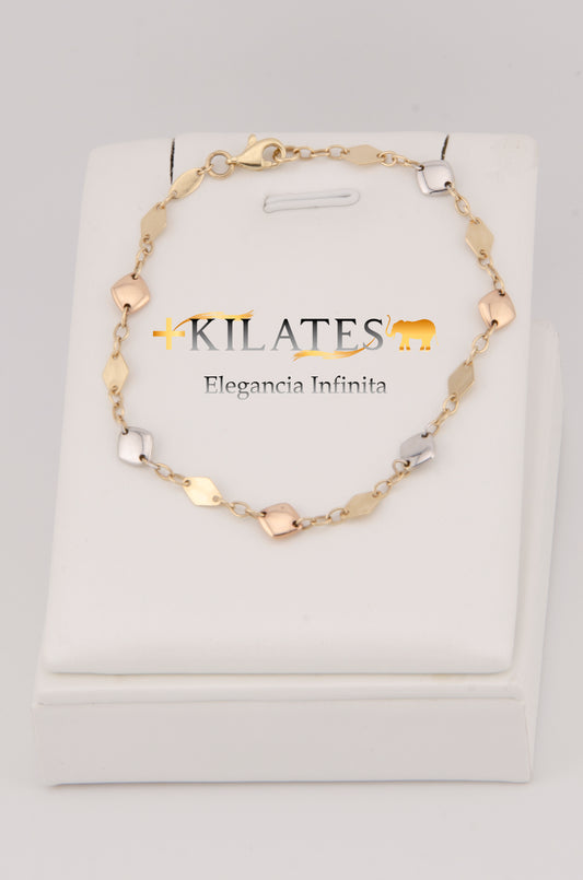 "PULSERA DE 19CM PARA ADULTO . ORO 10K #775-2853"