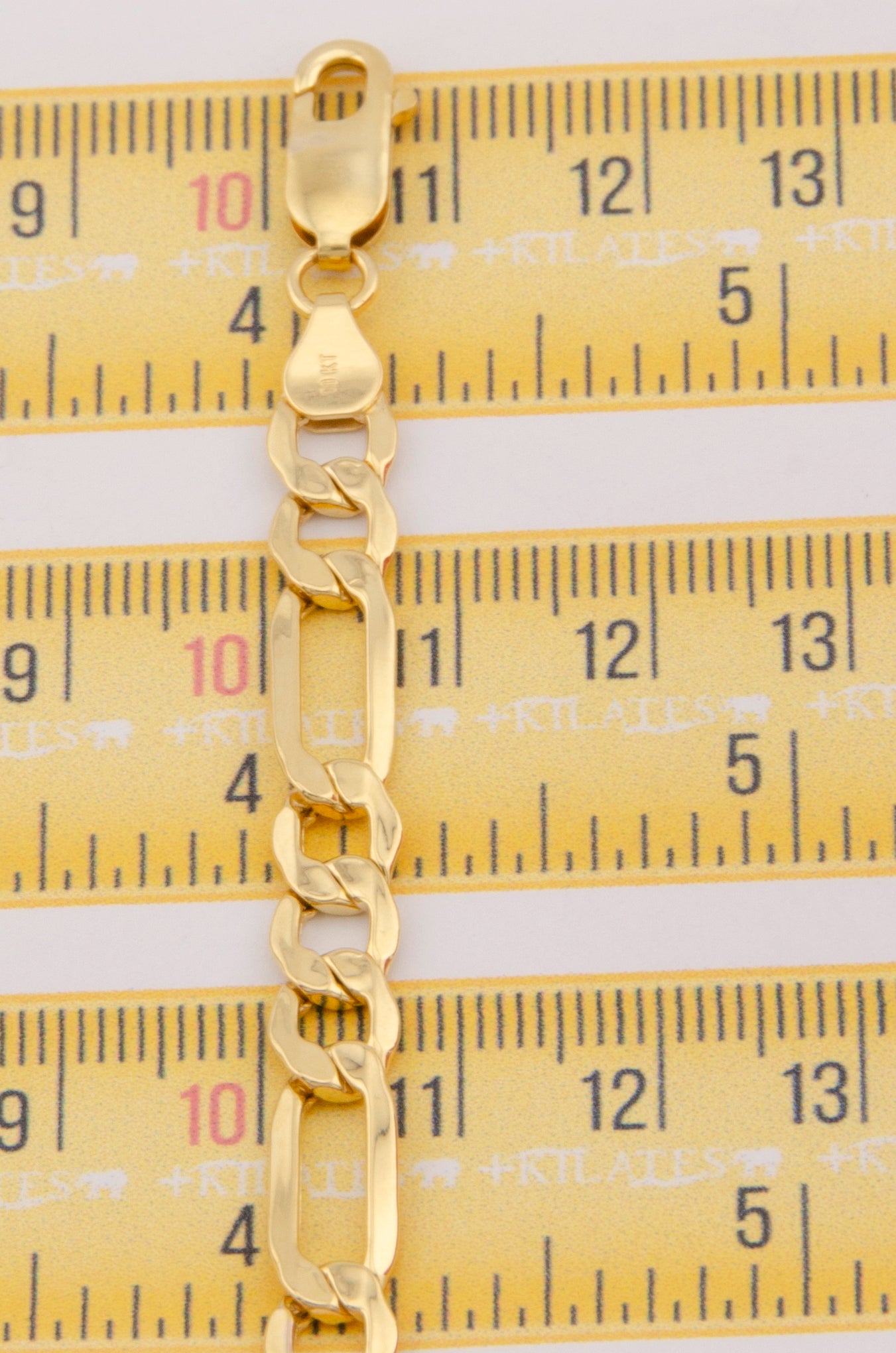 "PULSERA DE 20CM PARA ADULTO ESTILO 3+1. ORO 10K #775-2846"