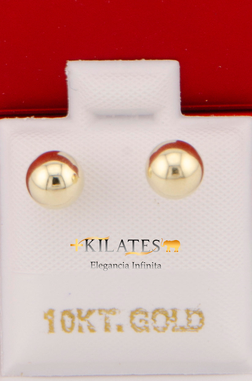 "ARETES PREMIUM DE ESFERAS GRANDE. ORO 10K #775-3002"