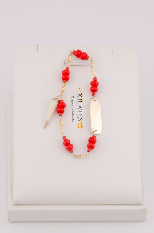 "PULSERA PARA BEBE CON PLACA. ORO 10K #775-3328"
