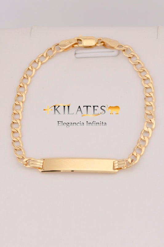 "PULSERA PARA NIÑO DE 15CM ESTILO CUBANA. ORO 10K #775-3554"