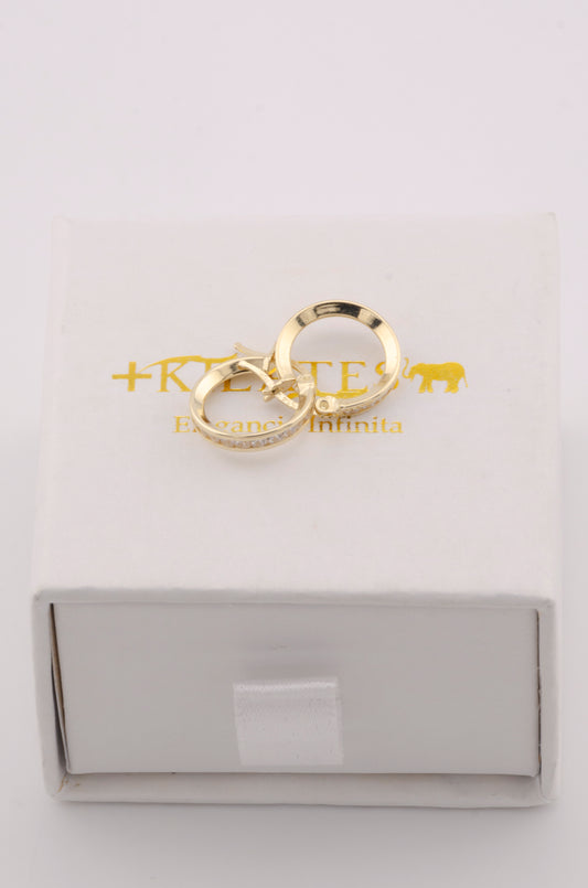 ARGOLLAS PARA DAMA CON ZIRCONIA BLANCA. ORO 10K #775-3722"