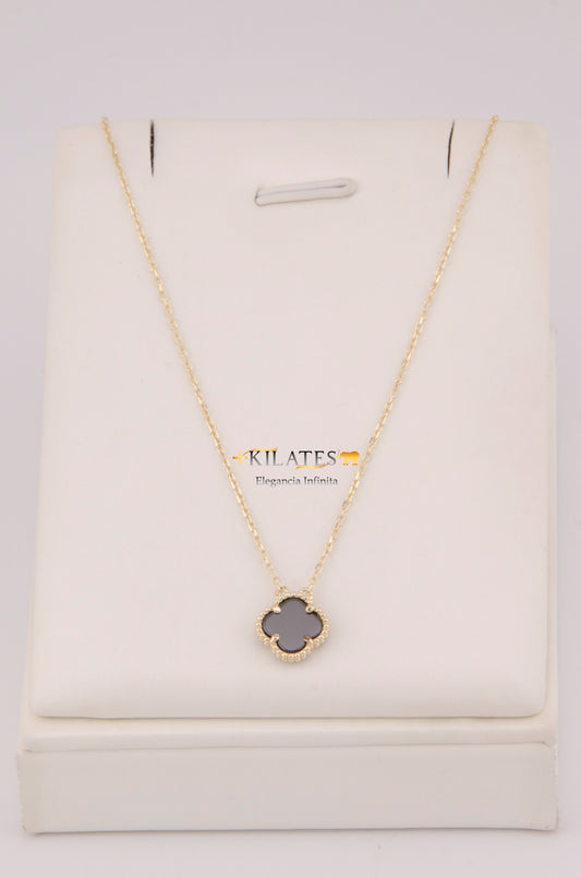"CADENA PARA DAMA AJUSTABLE  45CM-47.5CM CON TREBOL. ORO 14K #775-3857"