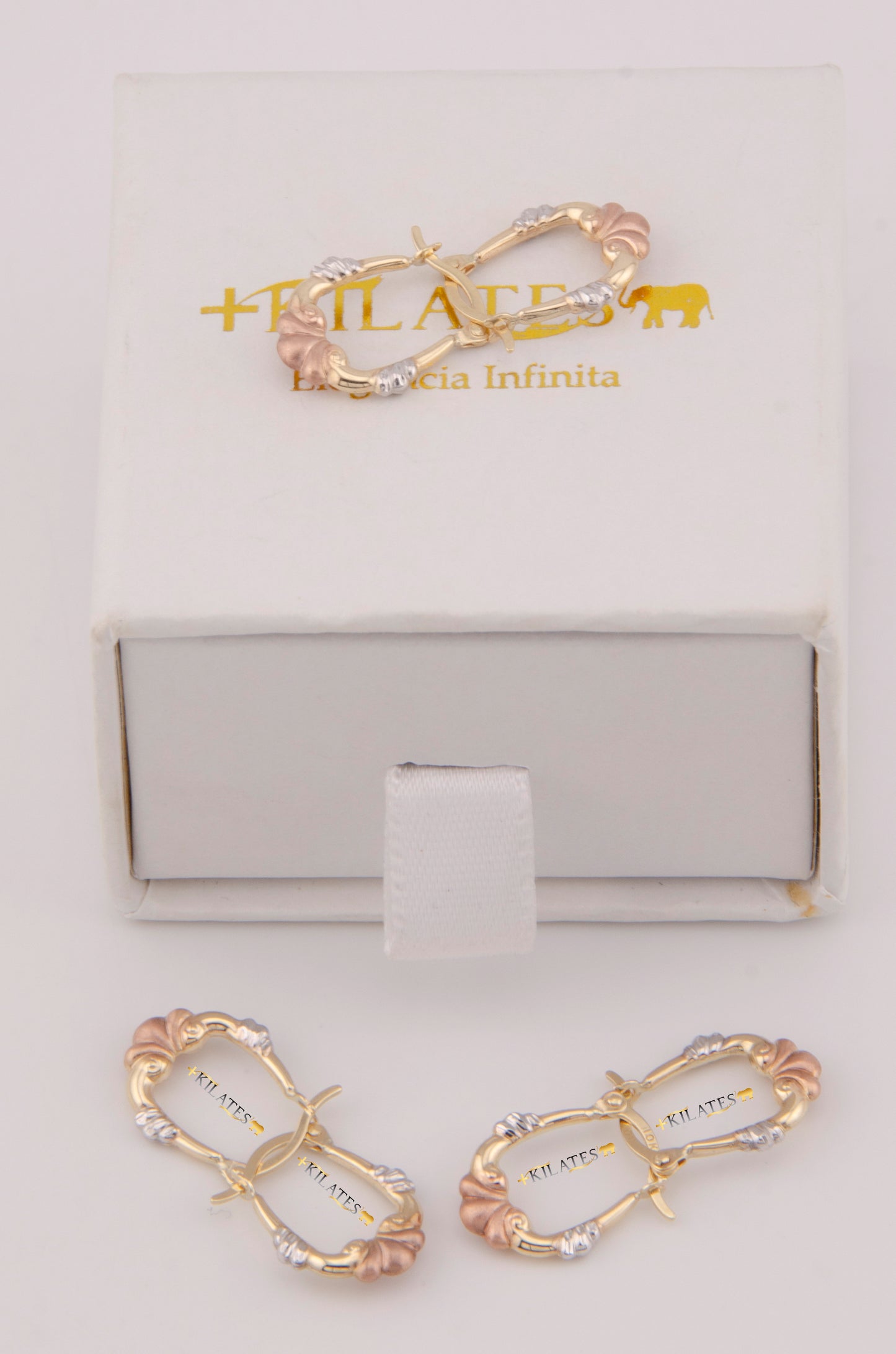 "ARGOLLA PEQUEÑAS PARA NIÑA ESTILO 3 OROS. ORO 1OK #775-3888"